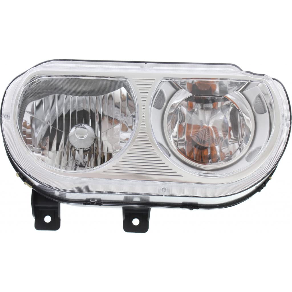 2008-2014 Dodge Challenger Passenger Side Headlight Assembly with Bulbs - CAPA Certified Replacement for CH2519137 | CarLights360 | Perfect for Night Driving & Auto Restoration Projects
