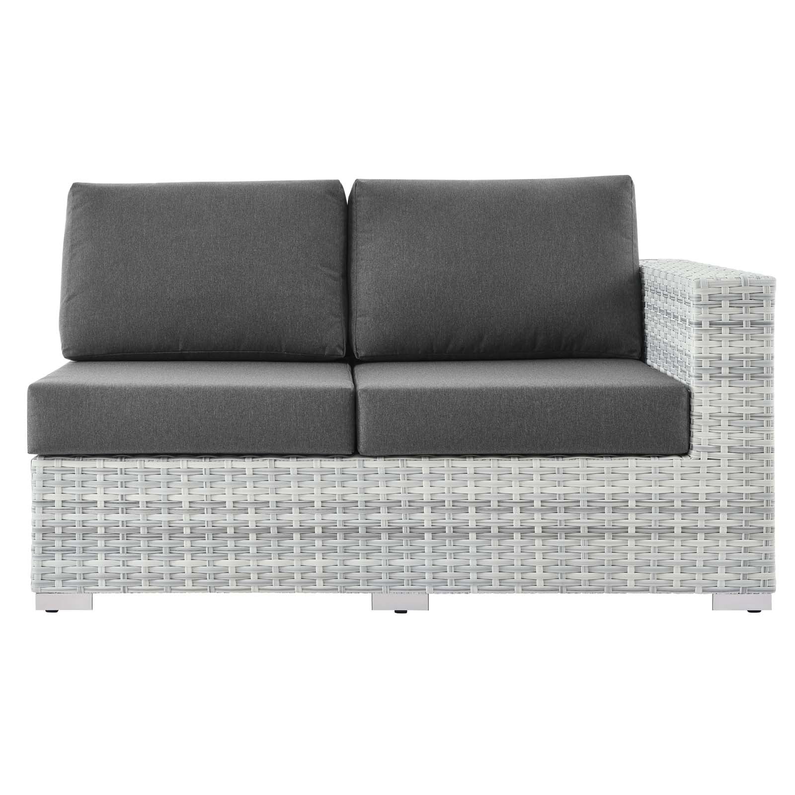 Comfortable Convene Outdoor Patio Right Arm Loveseat - Perfect for Garden, Deck, and Backyard Relaxation