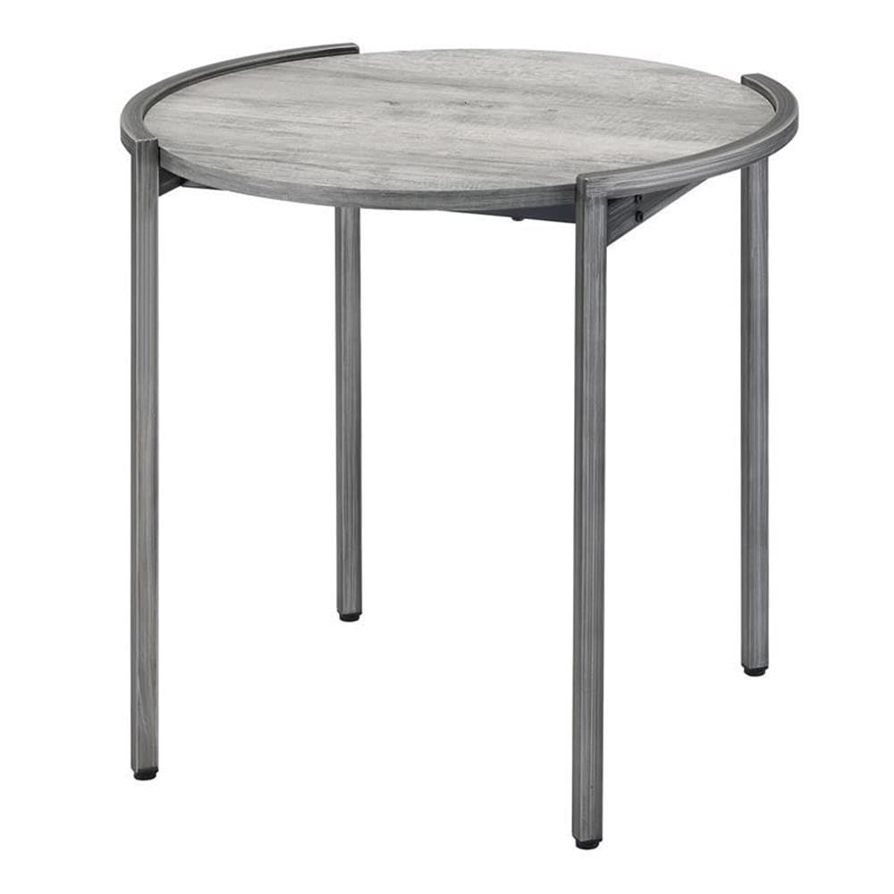 Mordicai Metal Coffee Table Set - Light Gray for Living Room Decor