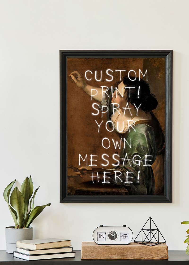 Custom Spray Paint Portrait - Personalized Self Portrait as Allegory of Painting Artwork | Unique Wall Decor for Home, Office & Gifts