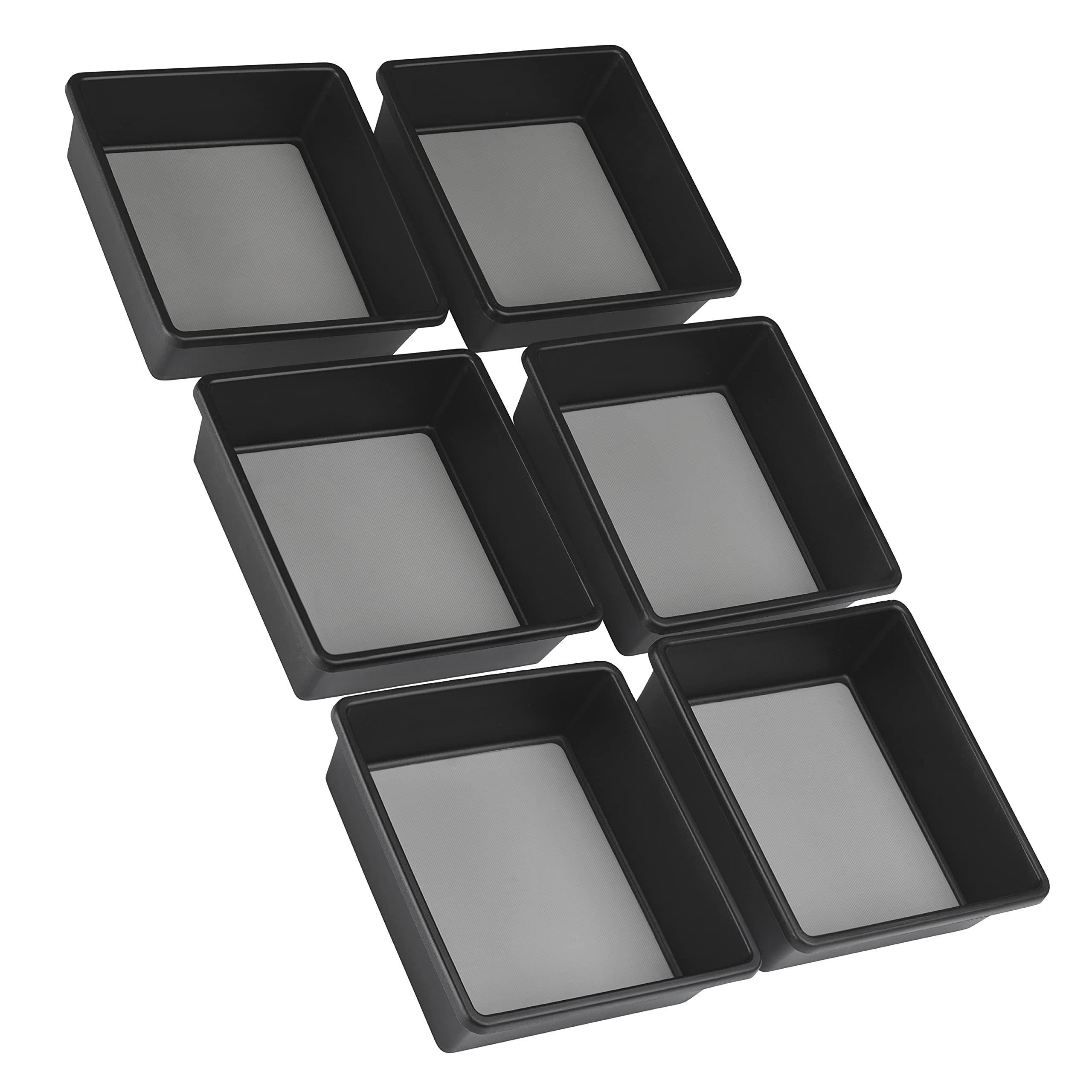 6-Piece Drawer Organizer Set for Office, Kitchen, Desk & Junk Drawers - Storage Trays for Utensils, Makeup, Office Supplies & Small Items - Space Saving Home Organization Solution