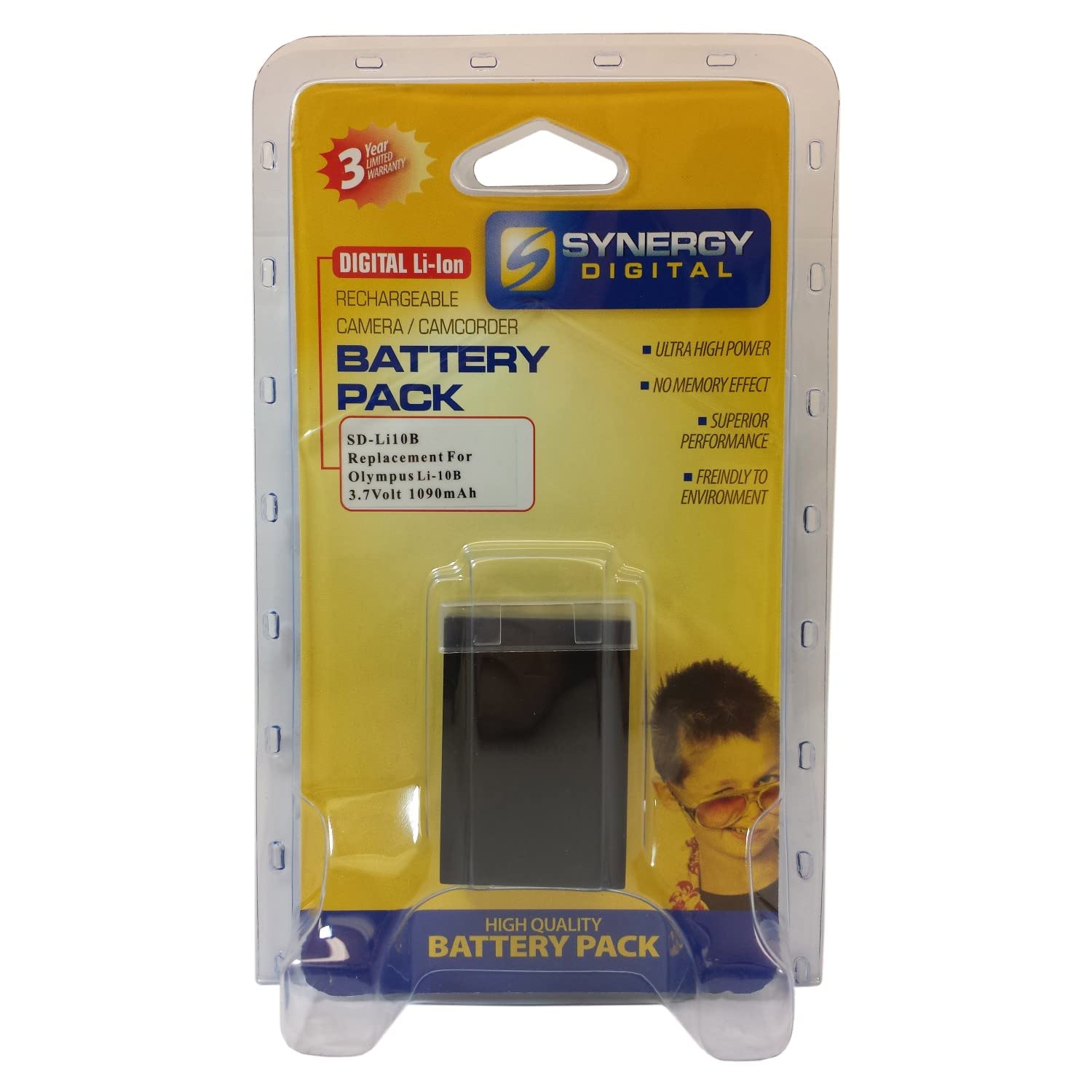Synergy Digital Replacement Camera Batteries - 5 Pack for Olympus LI10, LI-10B, DDLI-10B, LI-11B, LI-12B - 3.7V 1090mAh Li-ion Battery - Perfect for Travel Photography & Backup Power