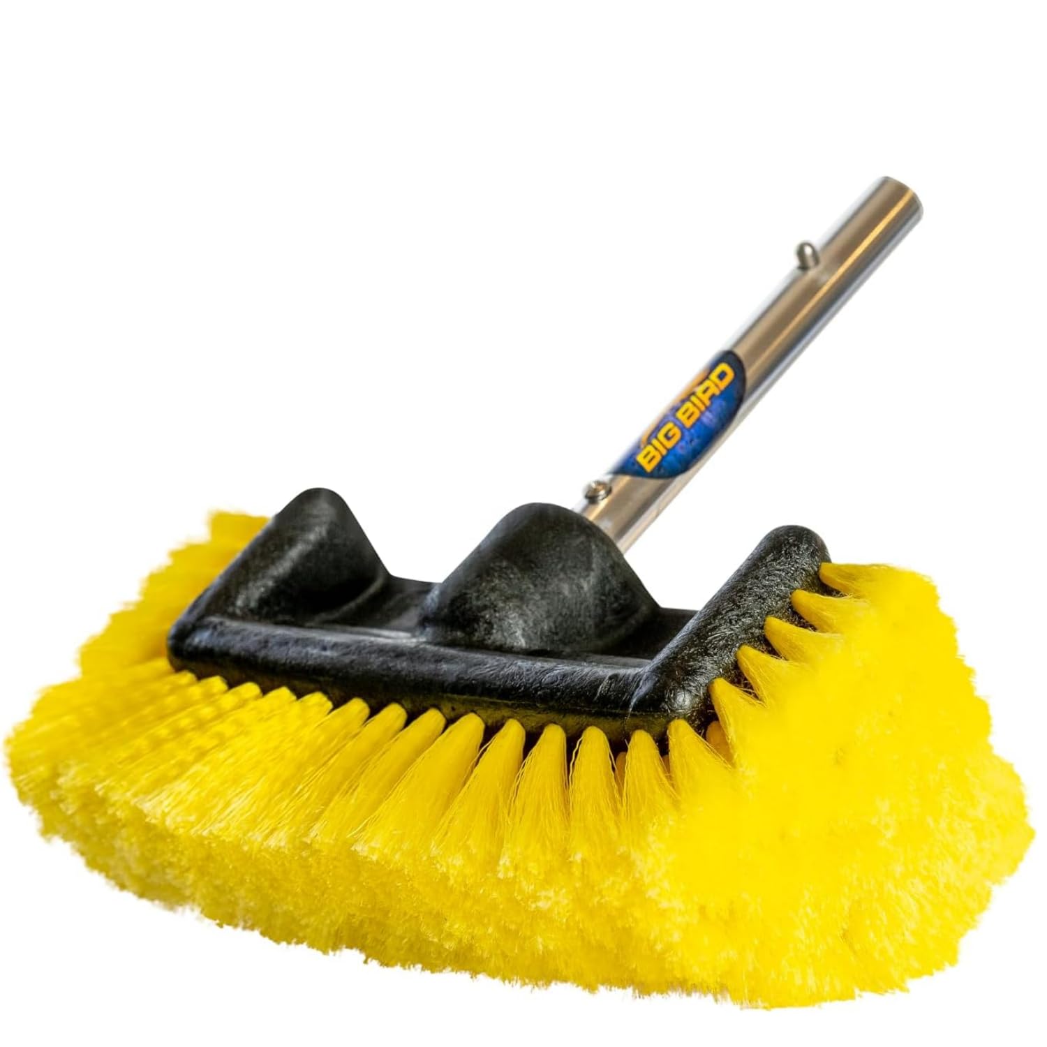 Big Bird Soft Yellow Boat Deck Scrub Brush - Heavy Duty Cleaning Brush for Boats, Cars, RVs & Outdoor Surfaces | Perfect for Marine, Automotive & Household Deep Cleaning