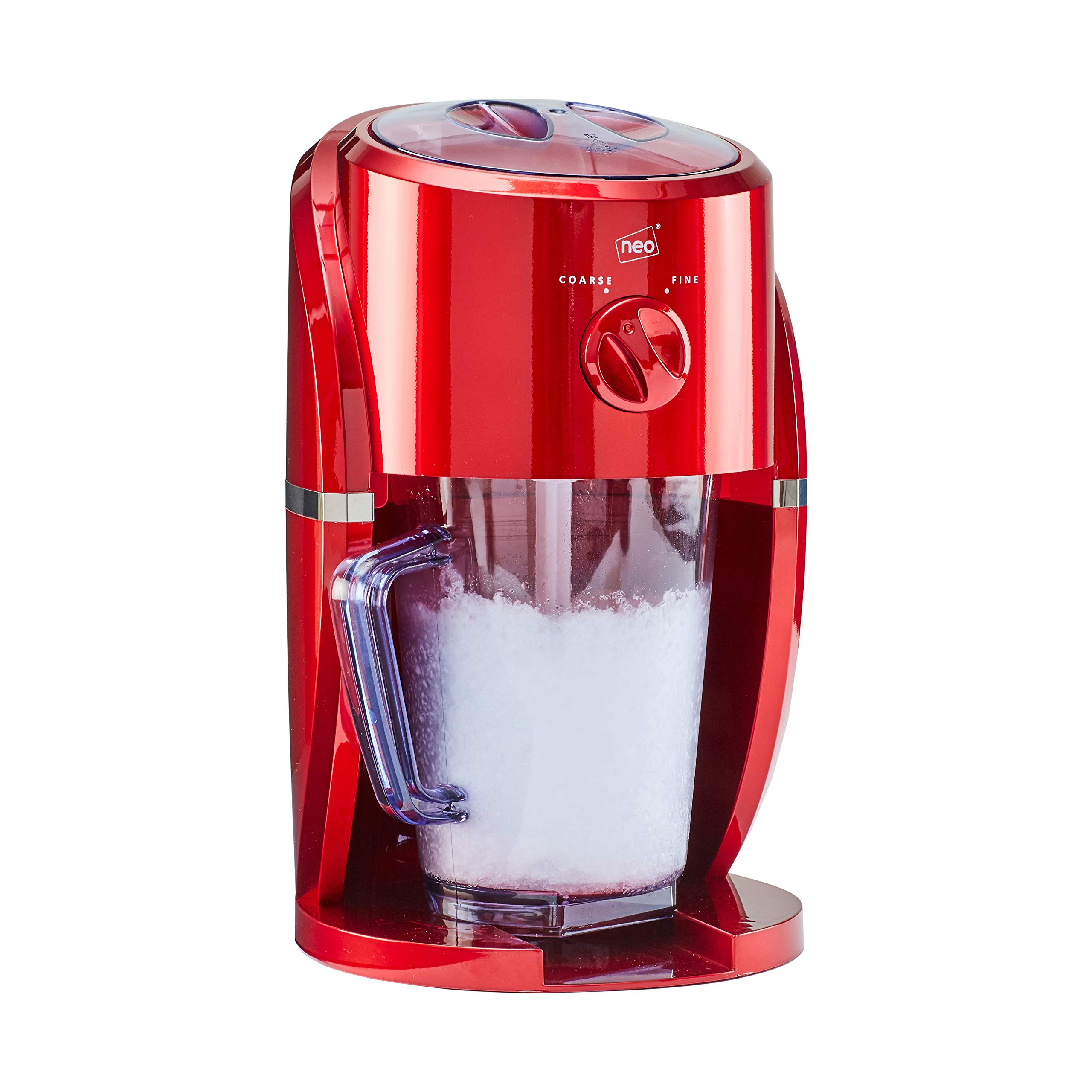 Electric Ice Crusher Slush Machine - Neo Crushed Ice Maker with Removable Jug for Slushies, Cocktails, Frappe, Coffee & Iced Tea - Perfect for Home Bars, Parties & Summer Drinks (Red)