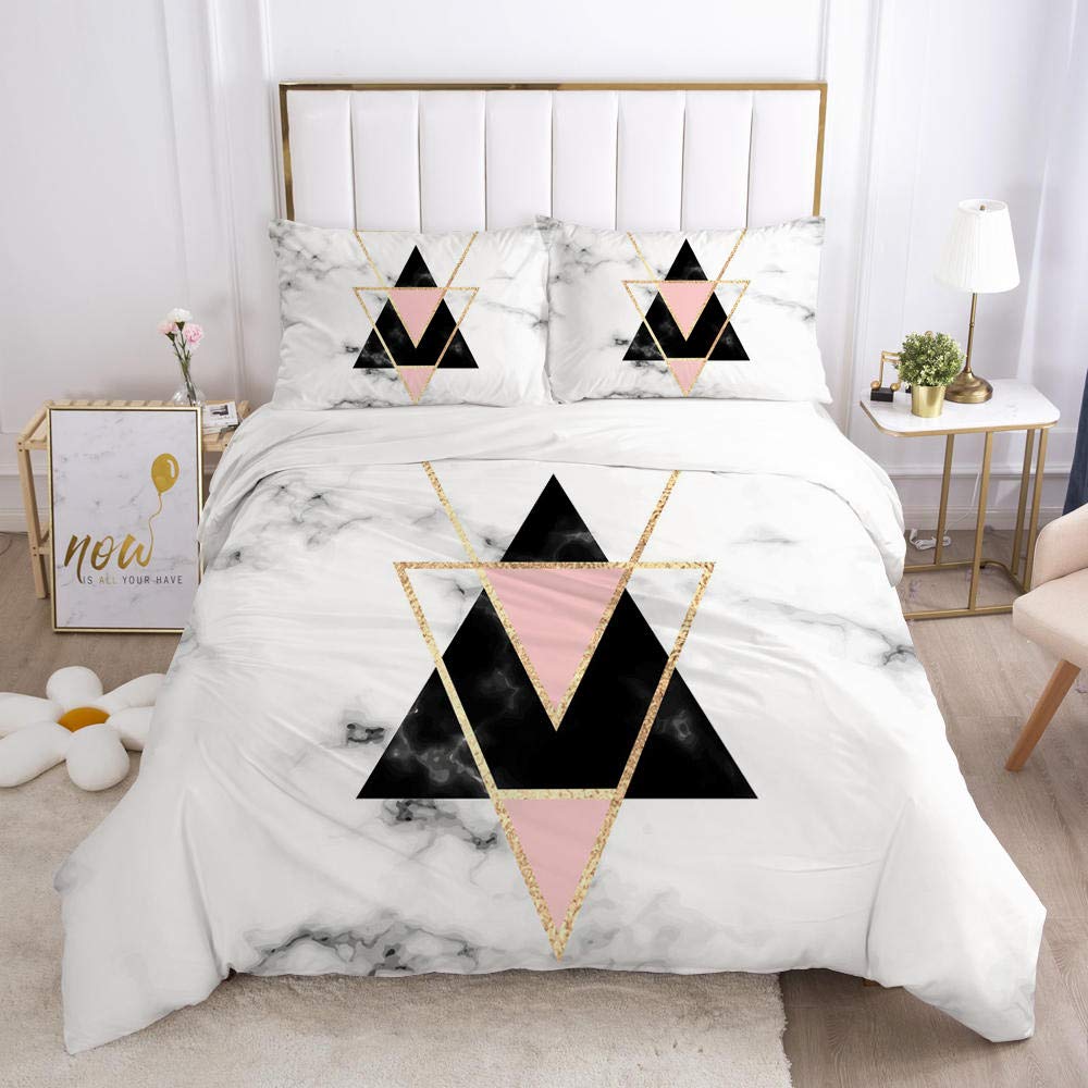 Geekcook 4-Piece 3D Printed Comforter Set - Luxury Queen/King Size Duvet Cover & Pillowcases - Soft Bedding Set for Modern Bedroom Decor - Perfect for Master Bedroom, Guest Room & Dorm