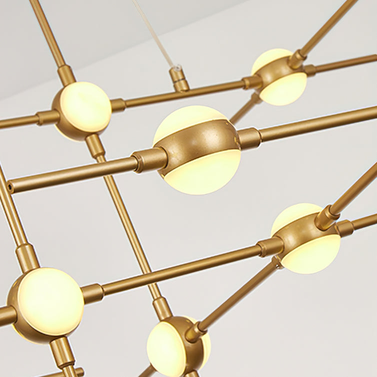 Dorney Floating Ball Chandelier - Modern Crystal Glass Ceiling Light Fixture for Dining Room, Living Room, Bedroom & Entryway | Elegant Home Decor Lighting for Weddings, Restaurants and Luxury Spaces