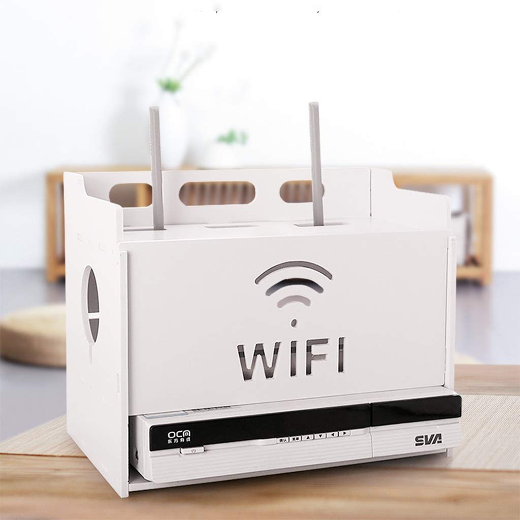 Wireless Router Storage Box - Floating Shelves for WiFi Modem, Set-Top Box & Light Cat, No Drill Wall Mount, 3-Tier Organizer (Color: WiFi Three-Layer) - Perfect for Living Room, Bedroom & Office Organization