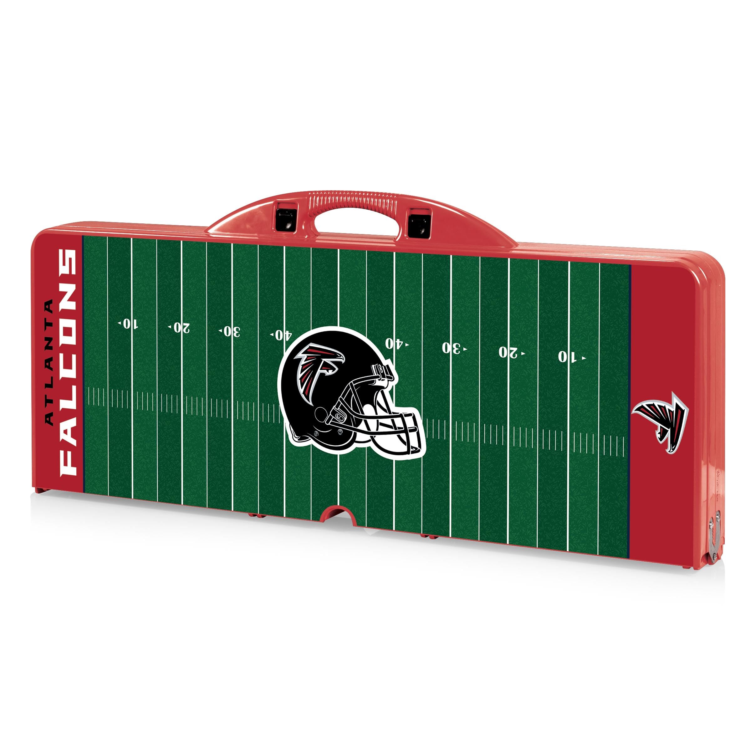 PICNIC TIME NFL Portable Folding Picnic Table with Seats and Umbrella - Perfect for Tailgating, Camping, Beach Outings and Outdoor Gatherings