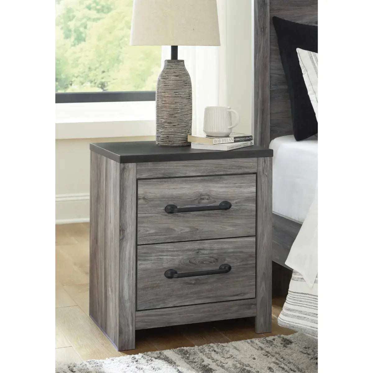 Modern Wooden Nightstand with Drawer - Bronyan B1290 Bedside Table for Bedroom, Living Room, or Office - Compact Storage Solution for Small Spaces