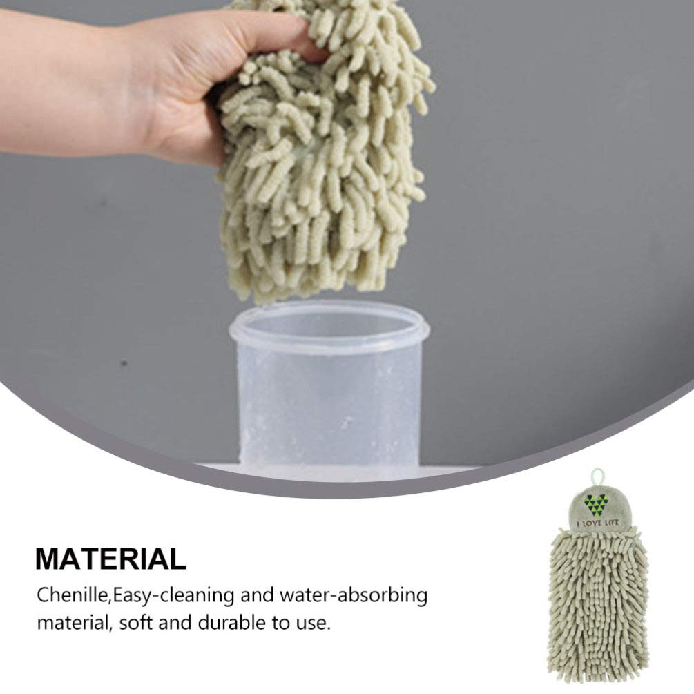 Cabilock Chenille Bathroom Hand Towels - Soft & Absorbent 1-Piece Hanging Towel for Kitchen & Bathroom | Perfect for Hand Drying, Wiping, and Decorative Use