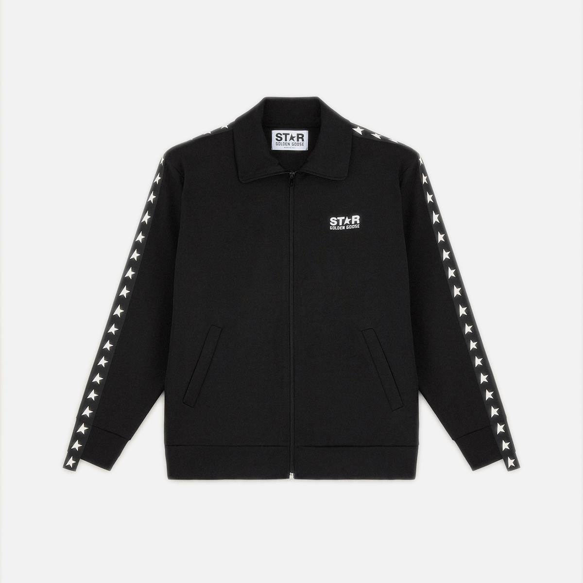 DENIS STAR TRACK JACKET - Black & White Athletic Running Jacket for Men & Women | Lightweight Windbreaker for Outdoor Sports, Jogging & Casual Wear