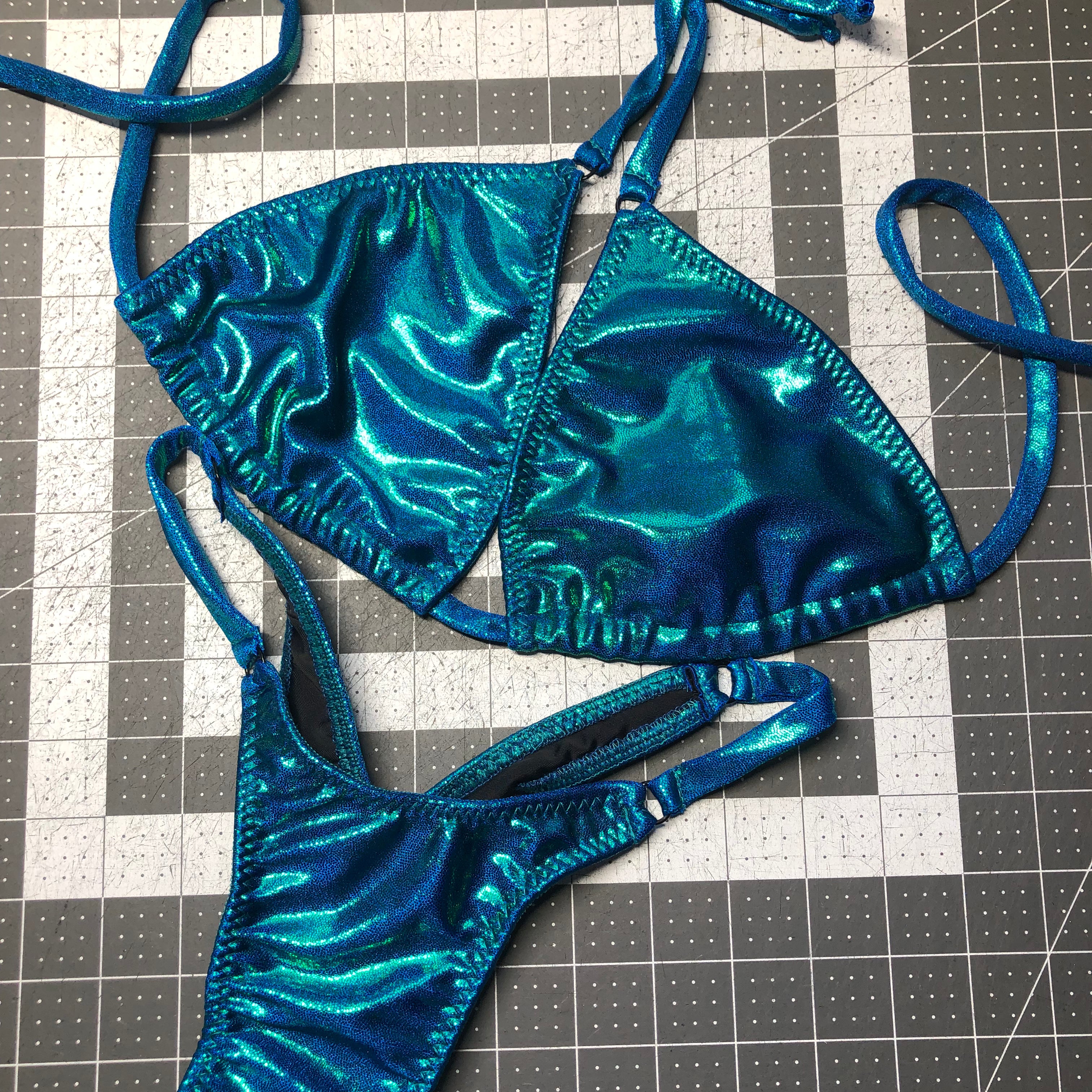Pacific Blue Bikini for Yoga & Posing Practice - Perfect for Beach, Pool & Fitness Photoshoots