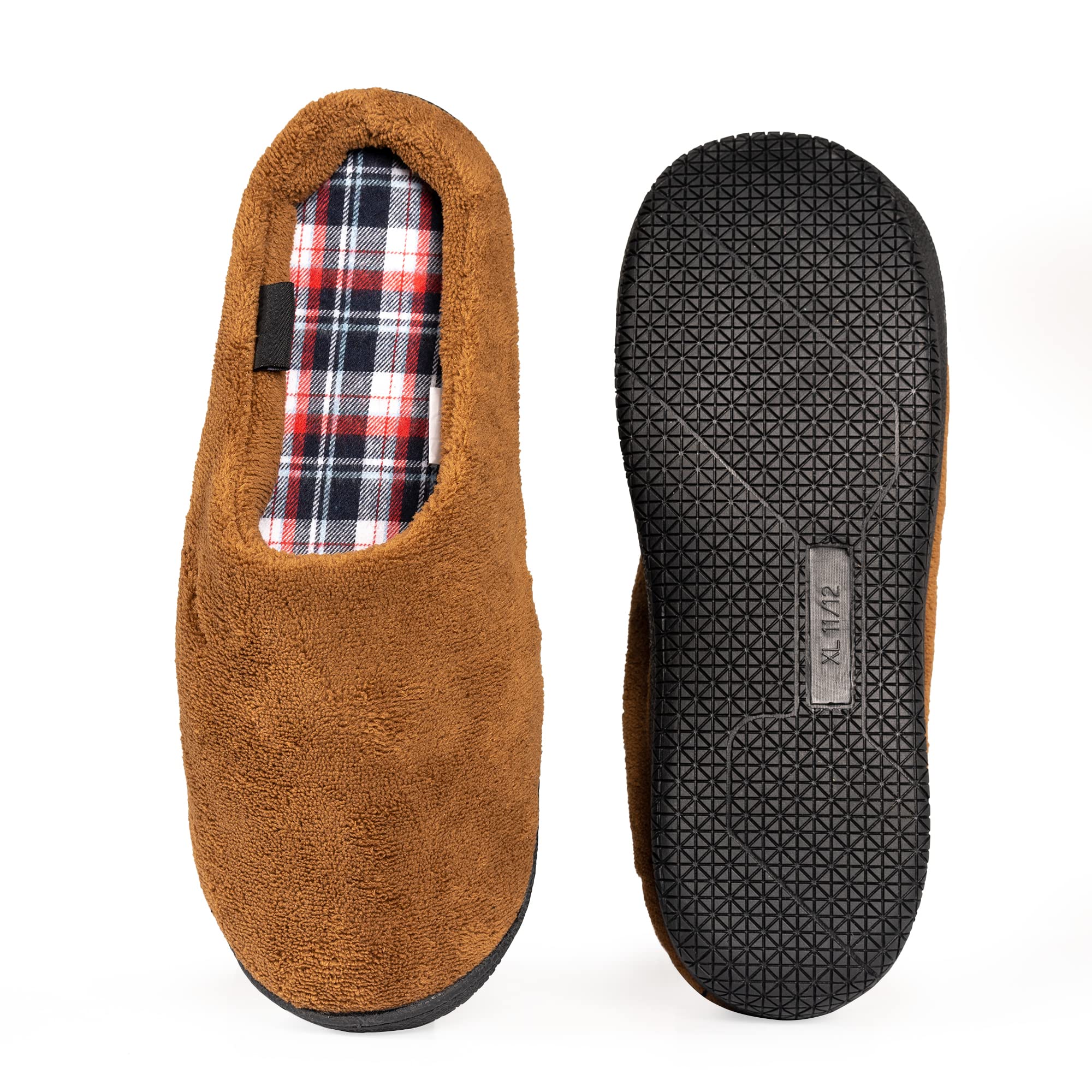 NORTY Men's Slip-On Clog Slippers with Memory Foam - Comfortable Indoor/Outdoor House Shoes for Relaxation & Casual Wear - Perfect for Home, Garden, and Quick Errands