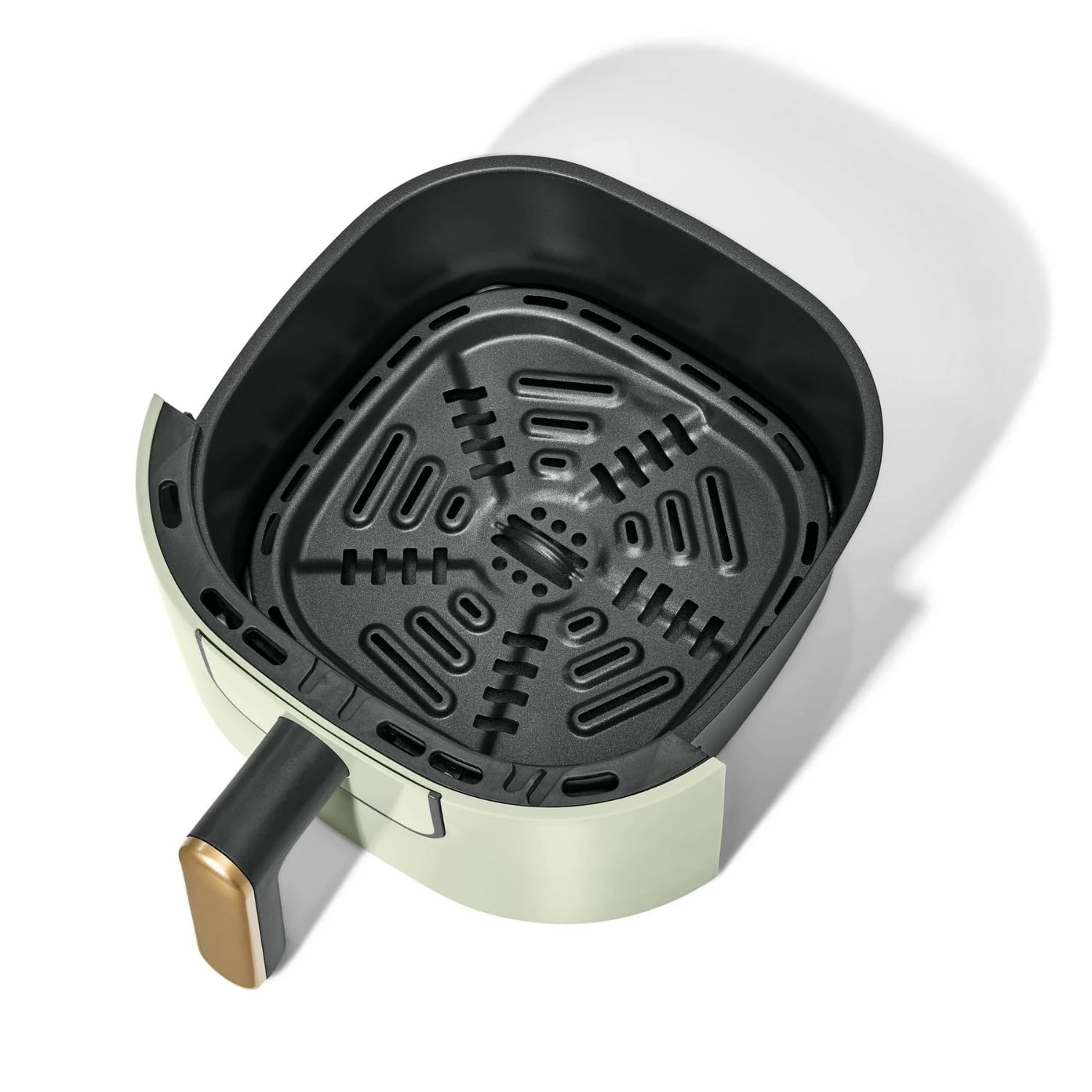Drew Barrymore 3-Quart Digital Air Fryer with TurboCrisp Technology - 4 Presets, 170°F-400°F Temperature Range, Non-Stick & Dishwasher Safe Basket - 1200W Compact Airfryer for Healthy Cooking (Sage Green) - Perfect for Frying, Baking, Roasting & Reheating Family Meals