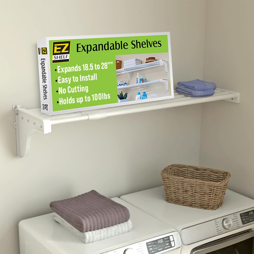 EZ Shelf Expandable Closet Shelf (NO Hanging Rod) - 18.5