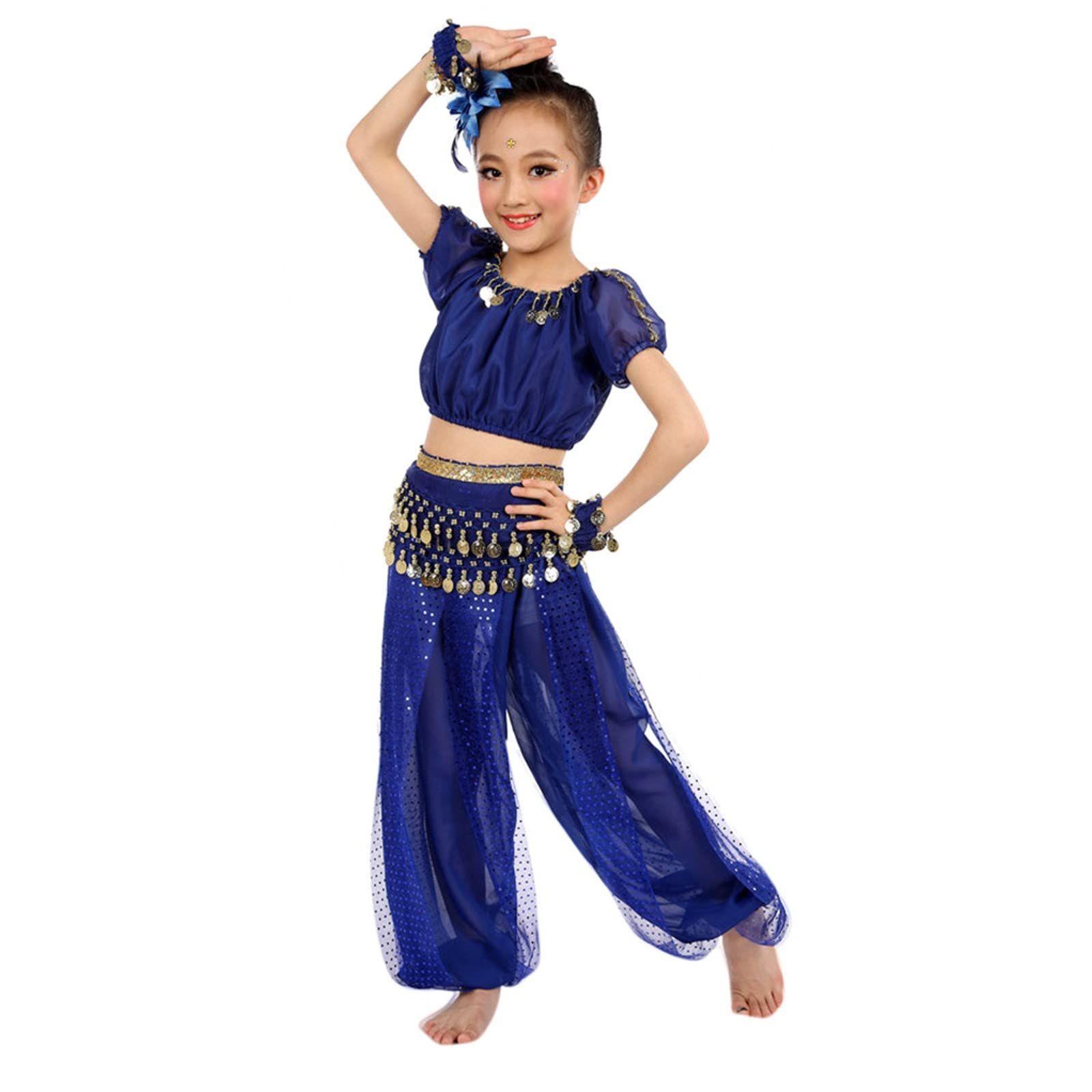 Easter Family Matching Outfits - Baby Girls' Belly Dance Costume Set with Top & Pants for Holiday Photos & Performances