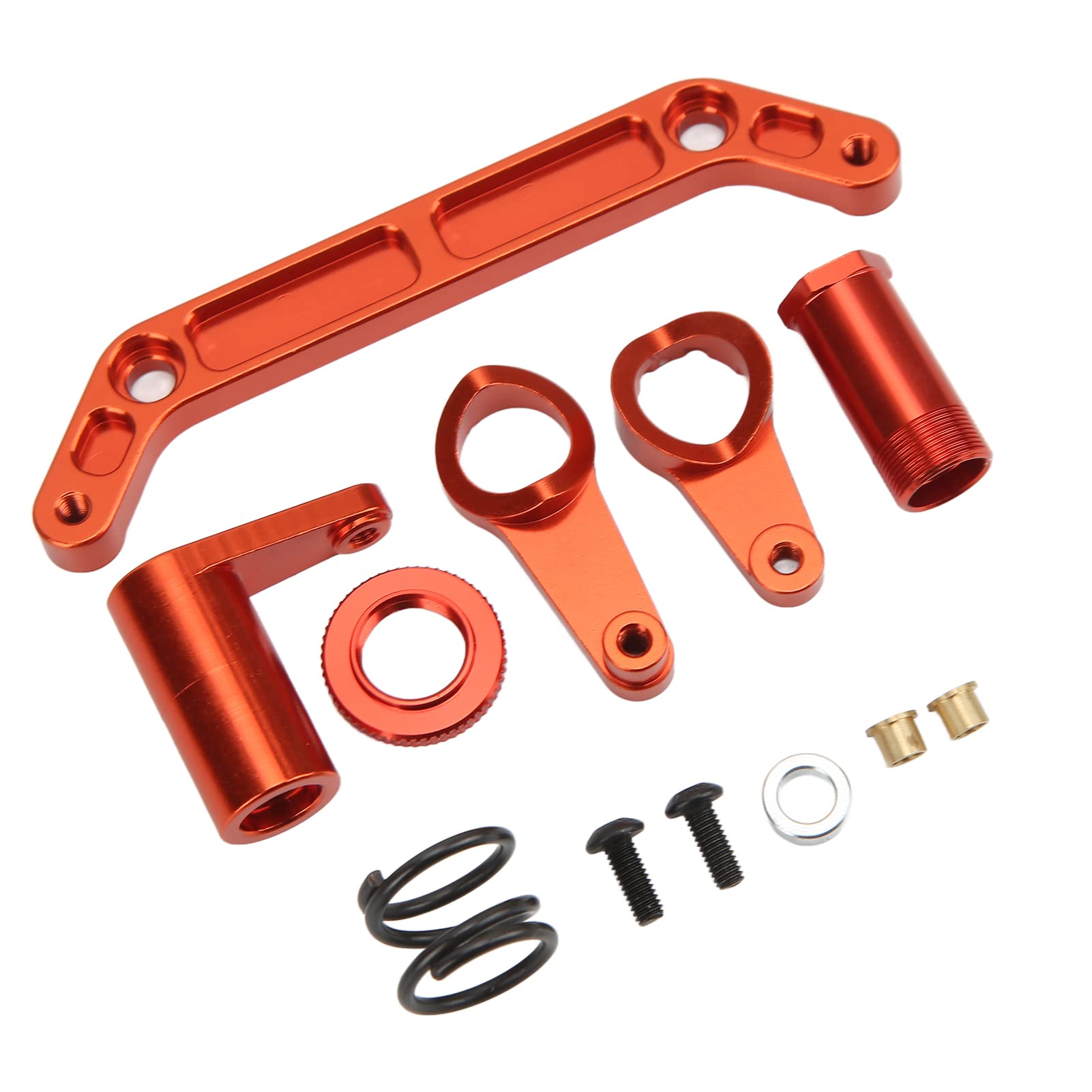 SNOQ RC Steering Assembly - Heavy Duty Aluminum Alloy Replacement for JLB 110 RC Trucks (Red) | Durable Upgrade for Off-Road Racing & Crawling Performance