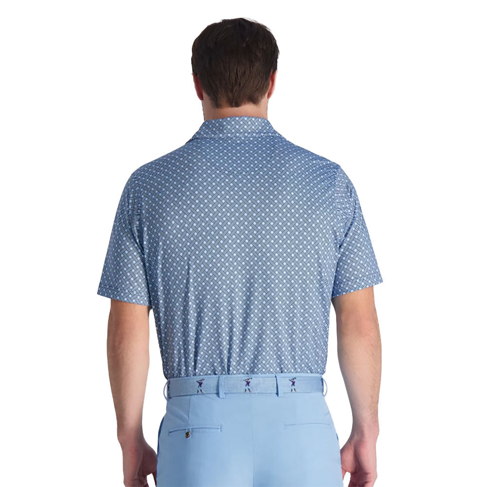 Fairway & Greene Francis Print Men's Golf Polo Shirt - Moisture Wicking, UV Protection & Breathable for Golf, Tennis & Casual Wear
