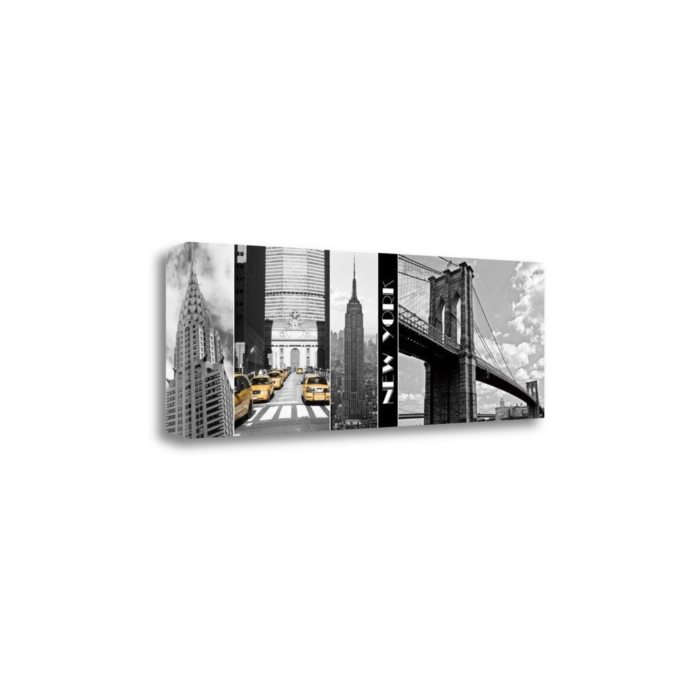 Jeff Maihara 'A Glimpse of NY' Fine Art Giclée Print on Gallery Wrap Canvas - Ready to Hang Wall Decor for Living Room, Bedroom & Office