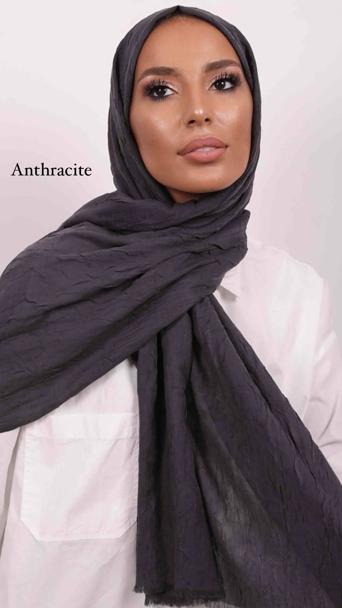 Premium Anthracite Bamboo Fiber Scarf - Soft, Breathable & Eco-Friendly Wrap for Women & Men - Perfect for Travel, Office & Outdoor Activities