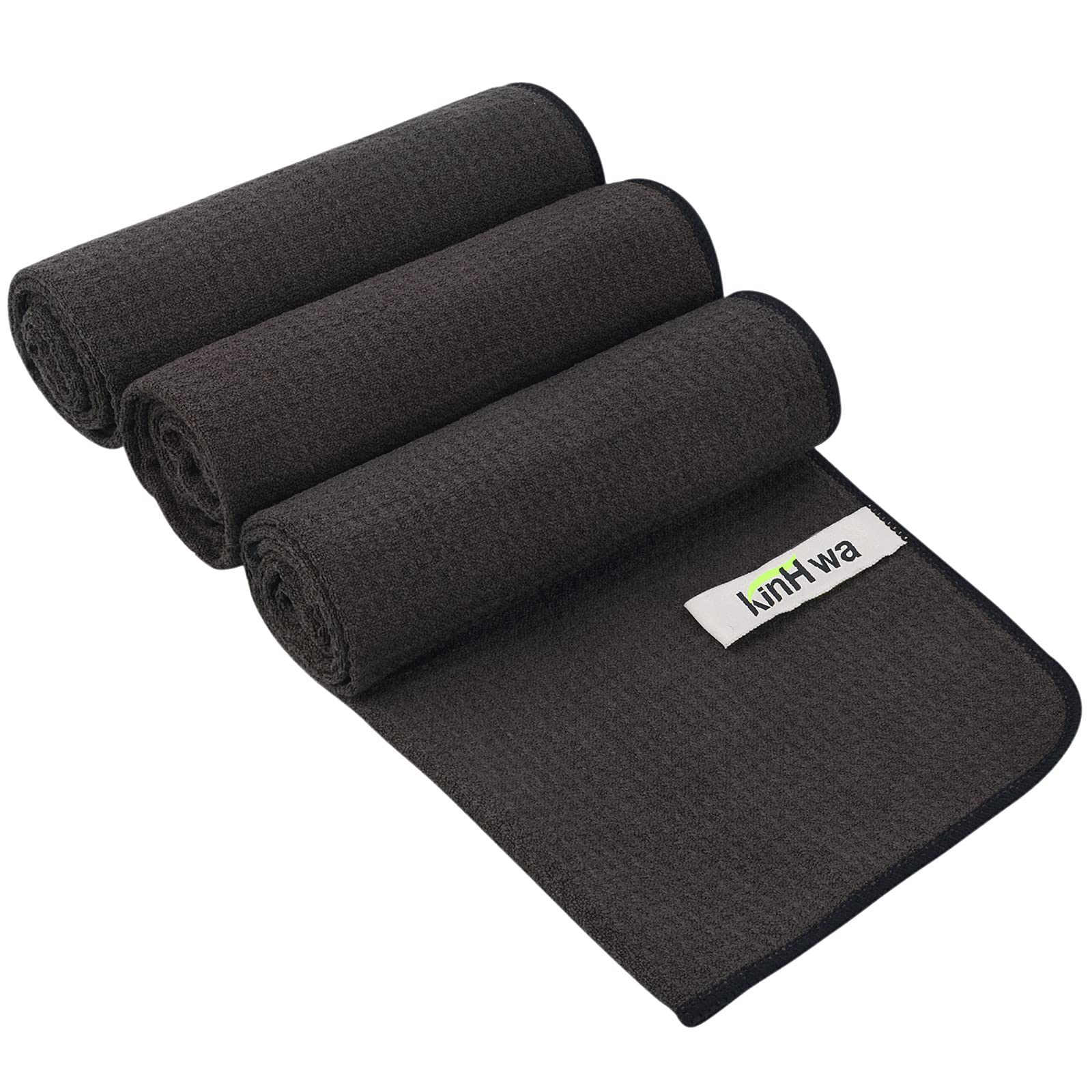 KinHwa Microfiber Gym Towels - Super Absorbent & Quick Dry Workout Towels for Yoga, Fitness, Treadmill & Cycling | Perfect for Gym, Home Workouts & Sports Activities