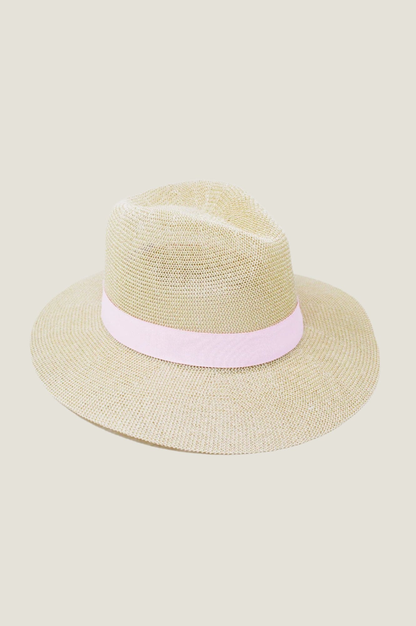 Elegant Pastel Pink Panama Hat for Women - Breathable Summer Straw Hat - Perfect for Beach, Travel, and Outdoor Activities