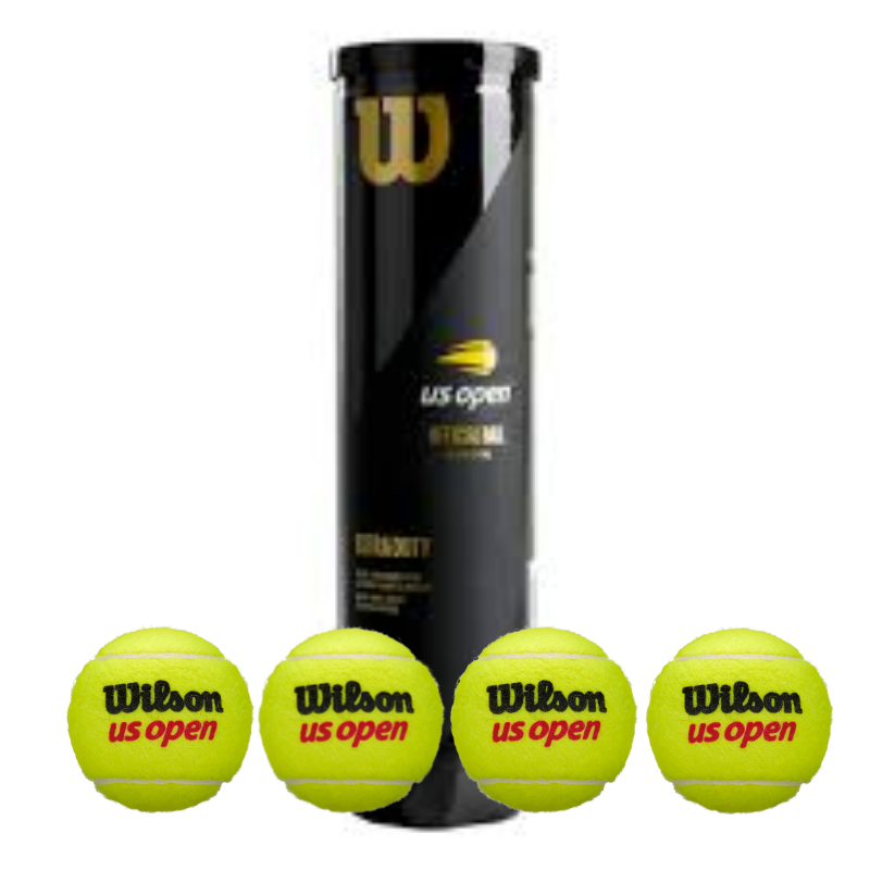 Wilson US Open 4 Ball Can - Official Tennis Ball Canister for Storage & Organization | Perfect for Tennis Players, Coaches & Clubs | Durable & Airtight Design for Freshness | Great for Court, Gym Bag & Travel Use