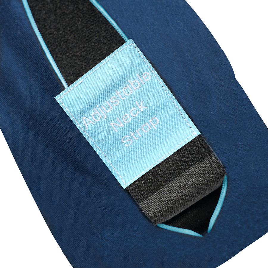 CABEAU Evolution X Travel Pillow - Blue Memory Foam Neck Support for Airplane, Car & Home Use - Comfortable & Portable for Long Flights & Road Trips