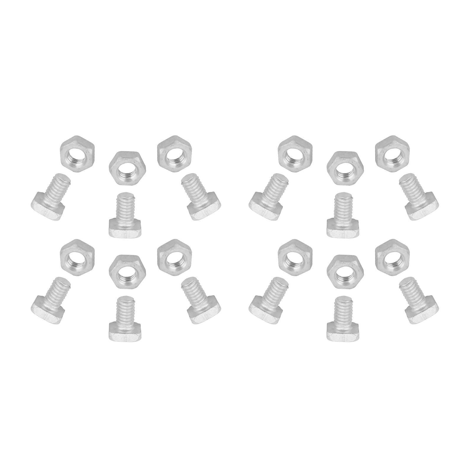 M6 x 12mm Aluminum Screws and Nuts Set - 50 Pieces Screws + 50 Pieces Nuts for Greenhouse Hardware, DIY Projects, and Metal Framing - Corrosion Resistant Fasteners for Outdoor Construction