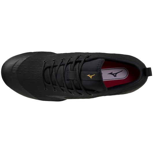 Mizuno Dominant 4 Black Low Metal Baseball Cleats for Men - Lightweight & Durable for Baseball Training & Games