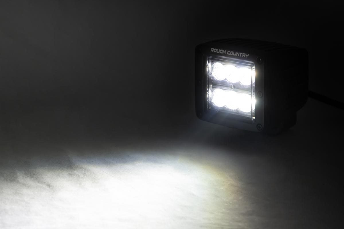 2 Inch Black Series LED Light Pods - Spot & Square Off-Road Lights for Trucks, Jeeps, ATVs | Waterproof & Durable | Perfect for Night Driving, Camping, Trail Adventures (70903BL)