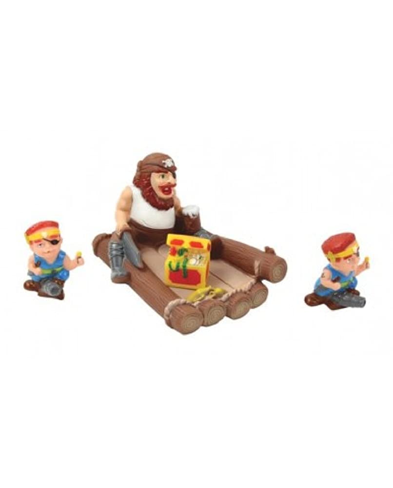 Playmaker Toys Rubber Pirate Family Set of 4 - Safe Non-Toxic Bath Toys for Babies & Toddlers - Perfect for Bathtime Fun, Sensory Play & Early Learning Development