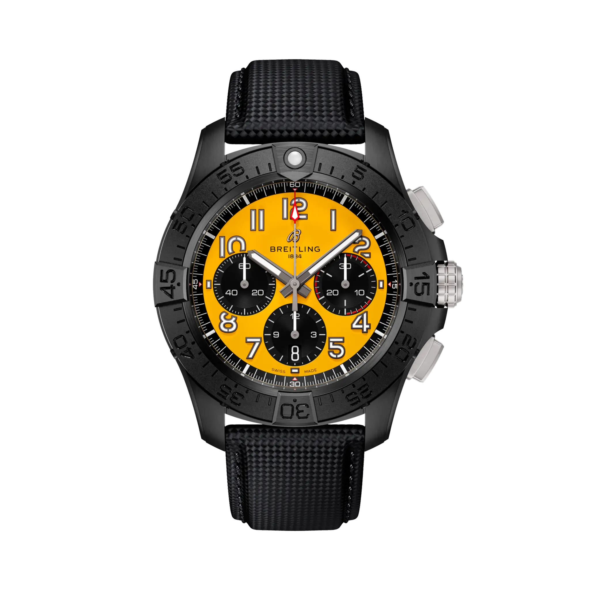 Breitling Avenger B01 Chronograph Night Mission 44mm Men's Watch - SB0147101I1X2 - Swiss Automatic Movement, Black Dial, Stainless Steel Case - Perfect for Aviation, Diving & Outdoor Adventures