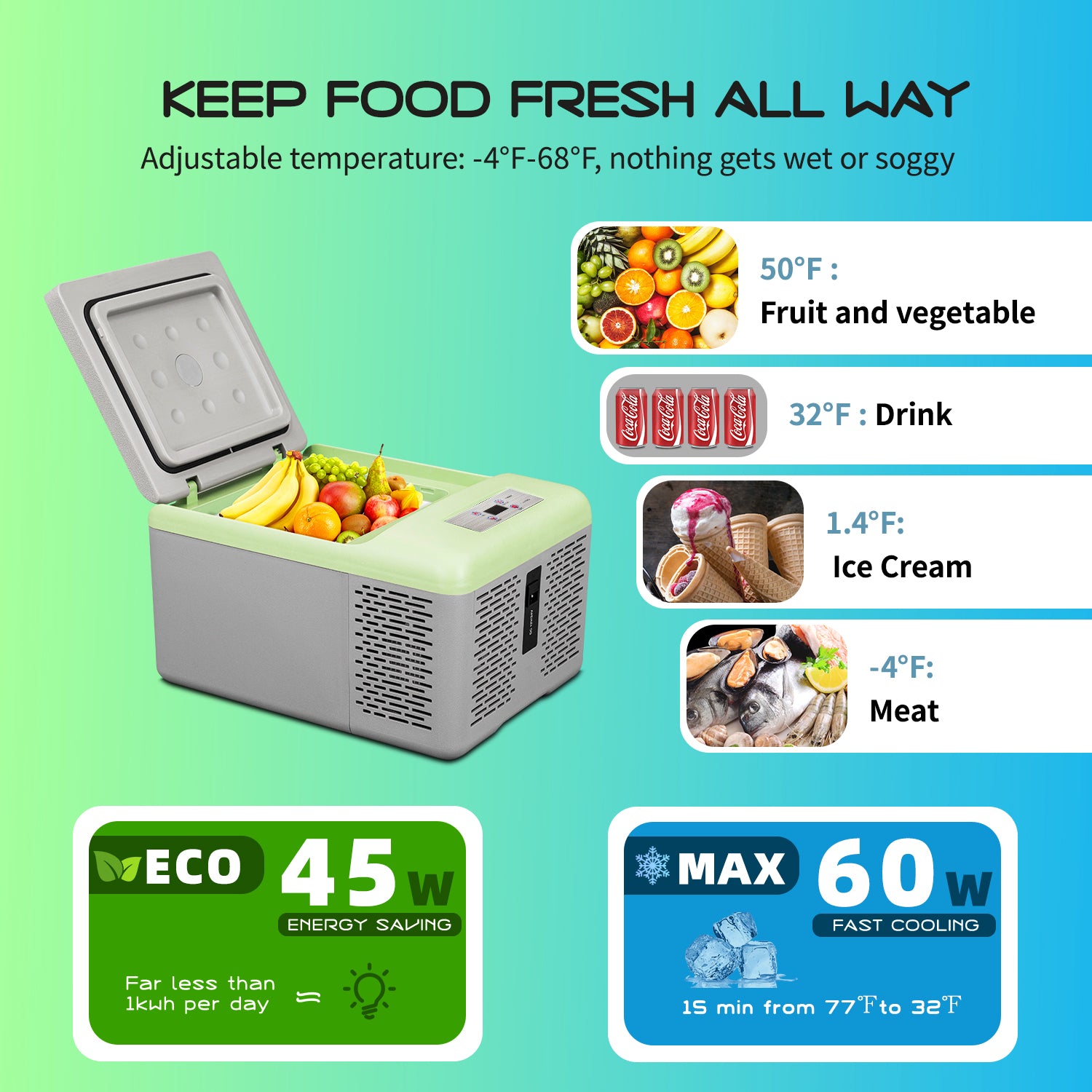 Alpicool Y16T 12V Portable Car Refrigerator Freezer - Compact Mini Fridge for Road Trips, Camping & Tailgating - Dual Zone Cooling for Food & Drinks