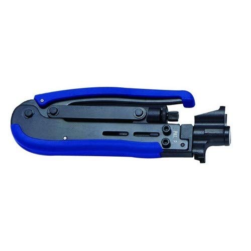 Morris 54445 9-Inch Ratcheting Universal Coaxial Crimp Tool for RG59 RG6 RG11 Cables - Perfect for Cable TV, Satellite, and Security System Installations