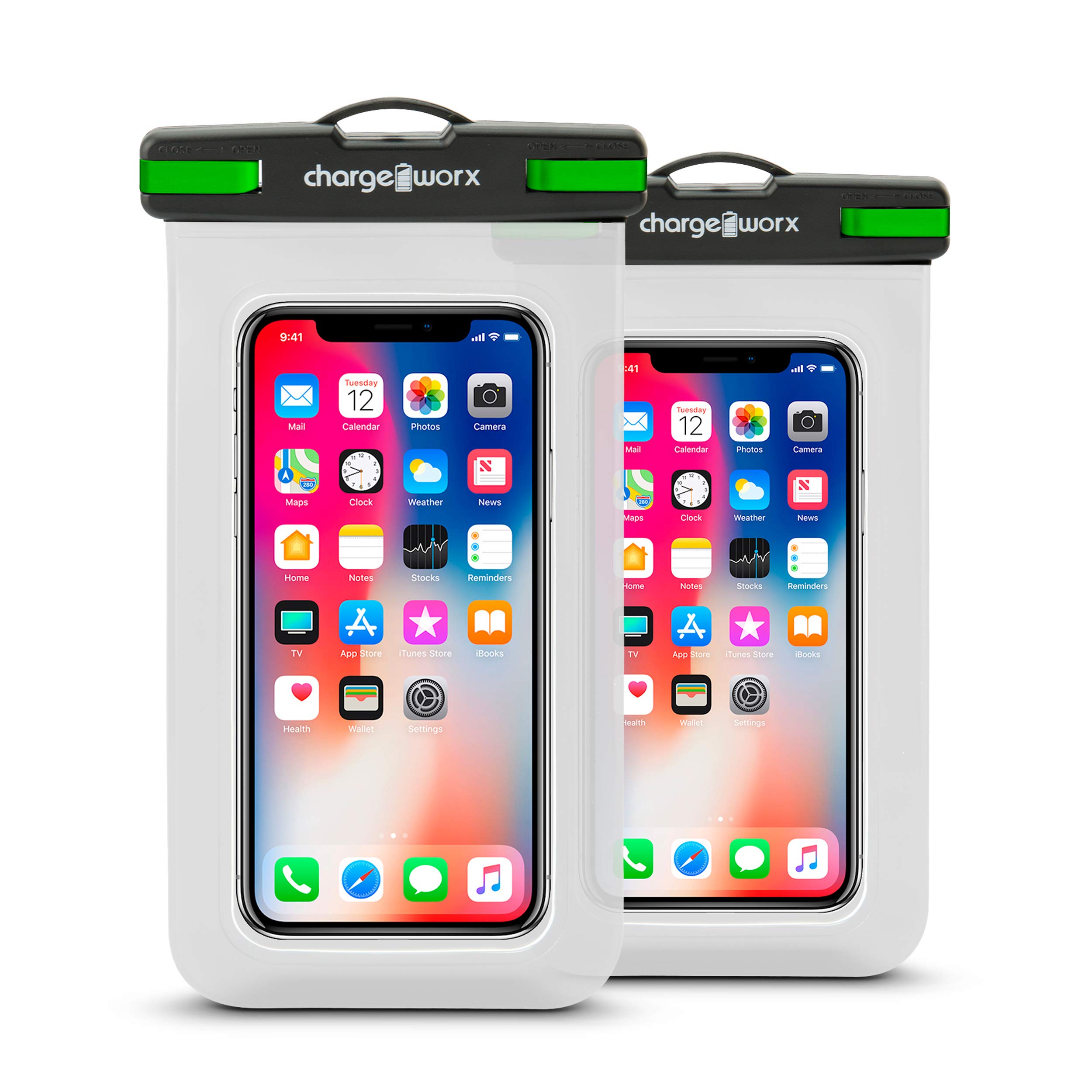 2-Pack Clear Waterproof Phone Pouch for iPhone 16/15/14/13 Series & Samsung Galaxy S24/S23/S23 FE/A15 - IPX8 Waterproof Phone Case for Swimming, Beach, Rain & Outdoor Activities