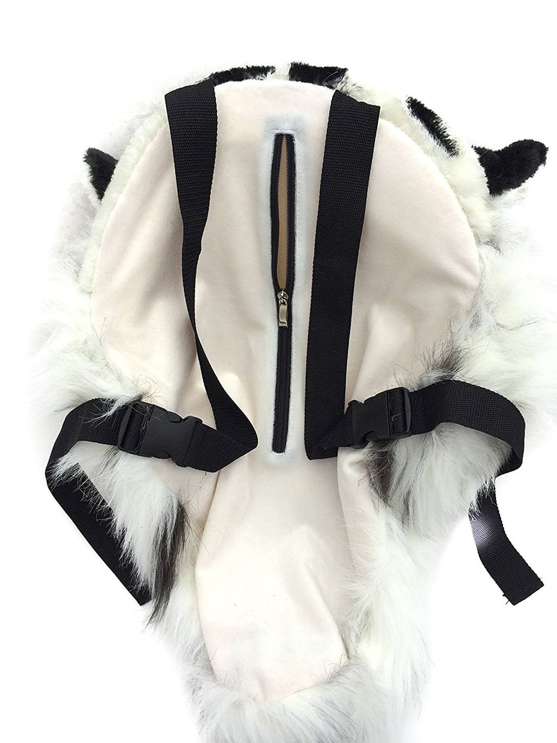3D Animal Head Backpack - Tiger/Lion/Leopard/Bear Design with Wall Mount (White Tiger) - Perfect for Cosplay, Halloween Costumes & Unique Gifts
