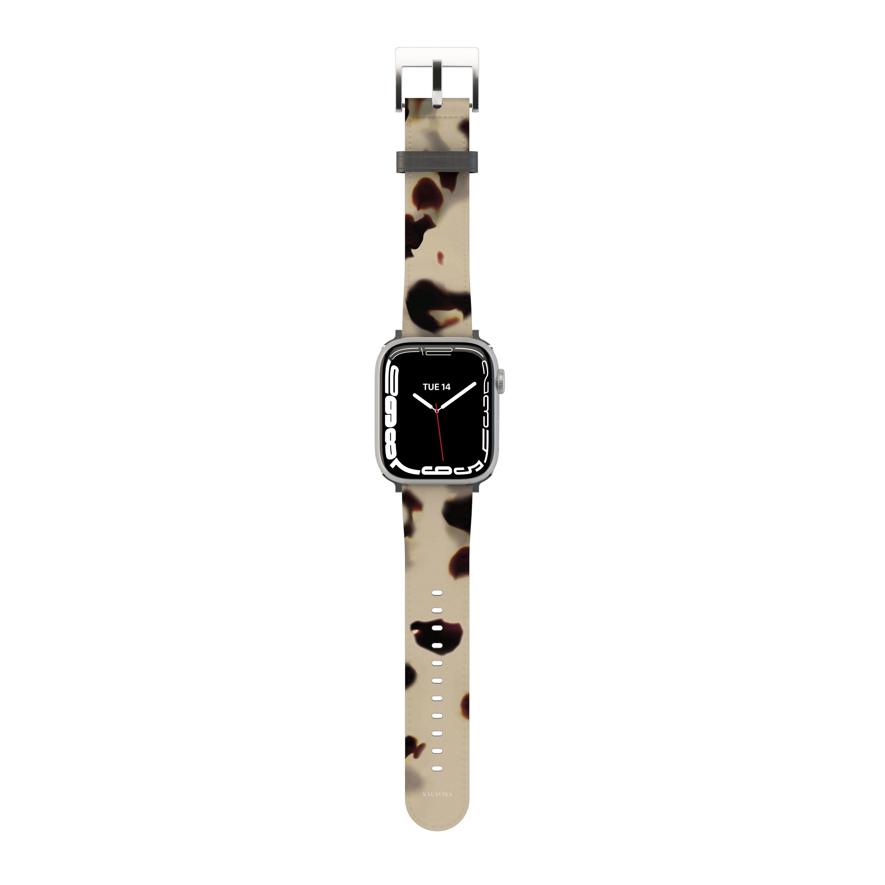 Premium Genuine Leather Tortoise Créme Apple Watch Band - Stylish & Durable Replacement Strap for Apple Watch Series 1-9, Perfect for Workouts, Office & Casual Wear