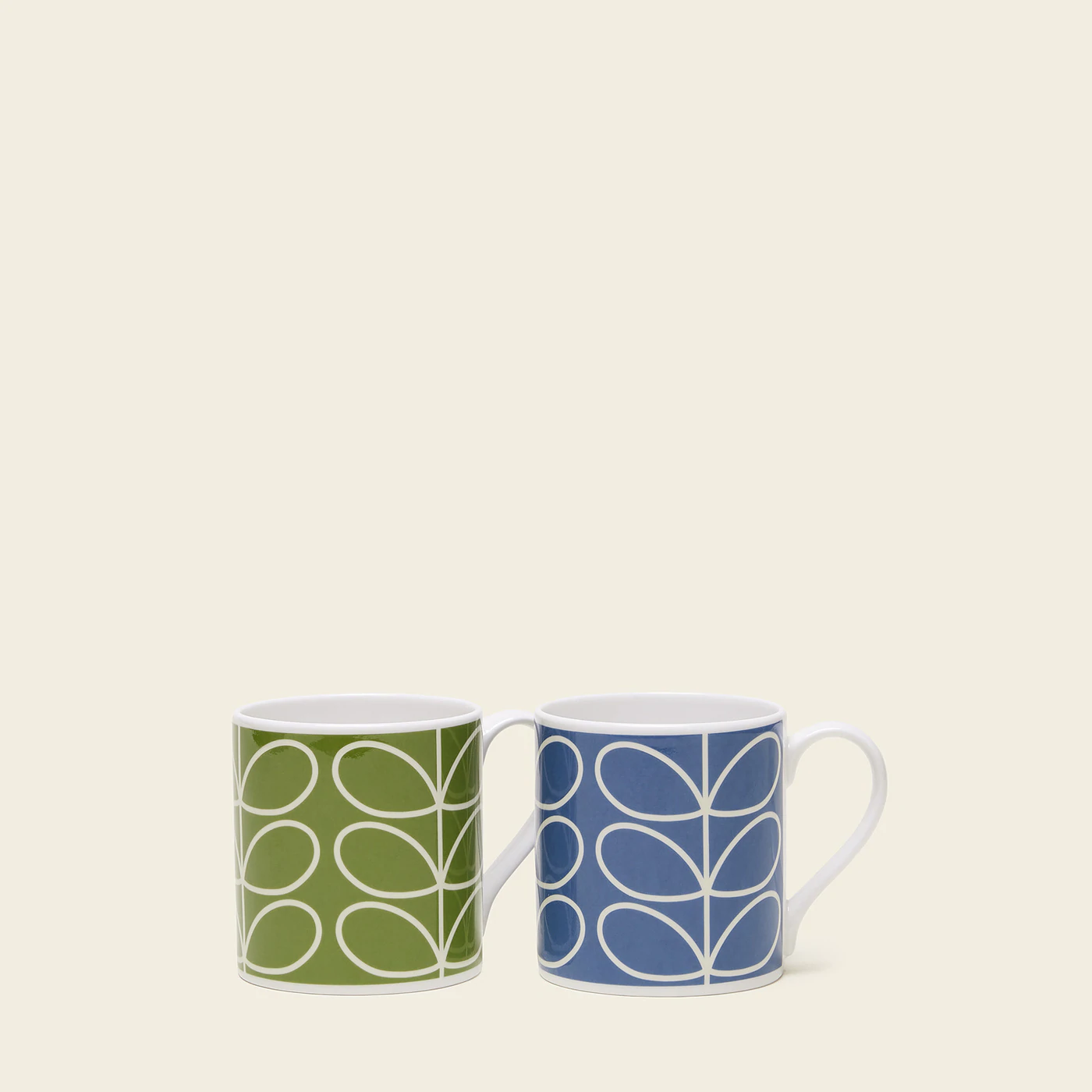 Premium Large Coffee Mug Set of 2 - Modern Linear Stem Design in Black & Gold - Perfect for Home, Office, and Gift Giving