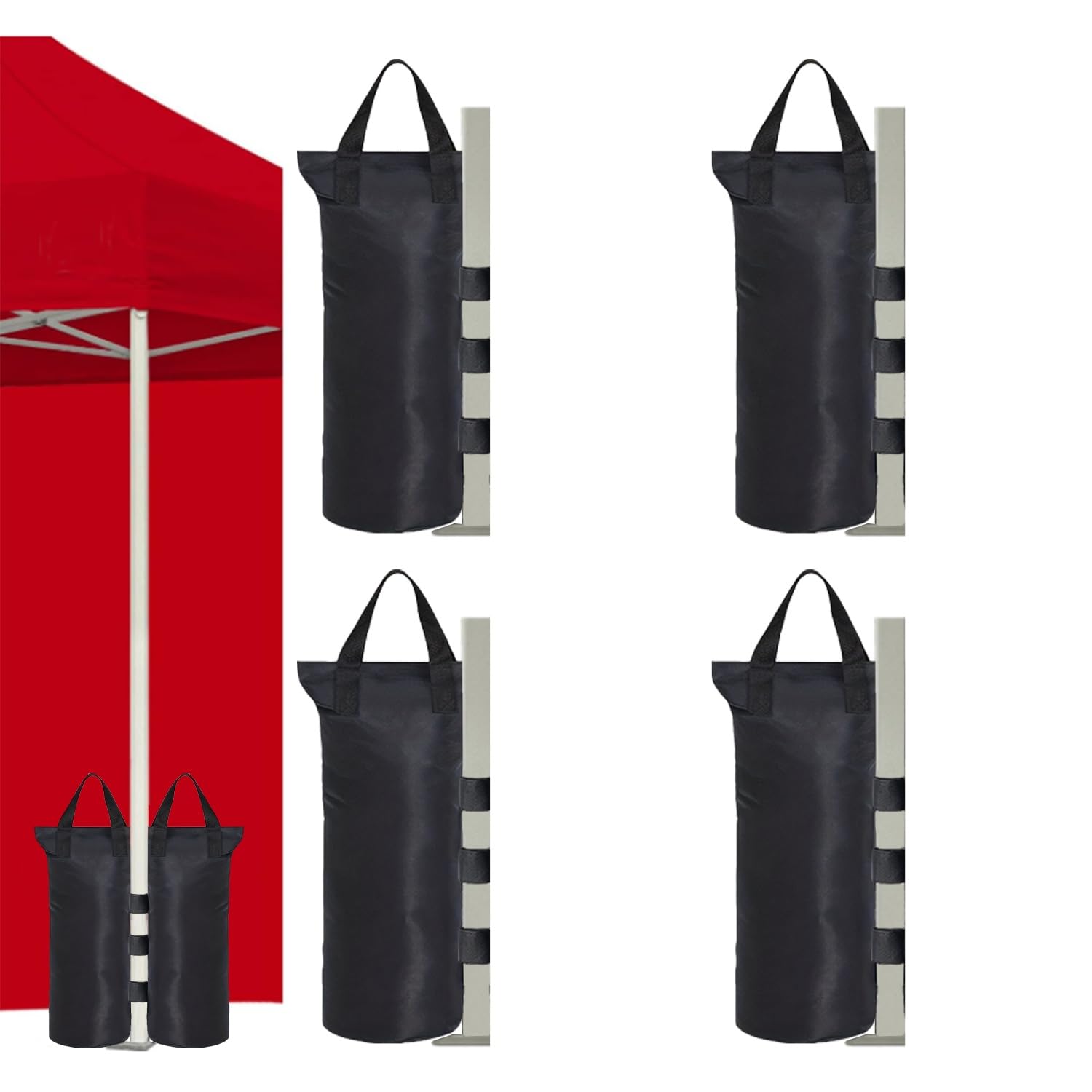 Heavy Duty Canopy Weights Set - Sand Bags for Pop Up Canopy Tents & Gazebos - Secure Outdoor Event Tent Leg Weights (Sand Not Included) - Perfect for Weddings, Markets & Beach Parties