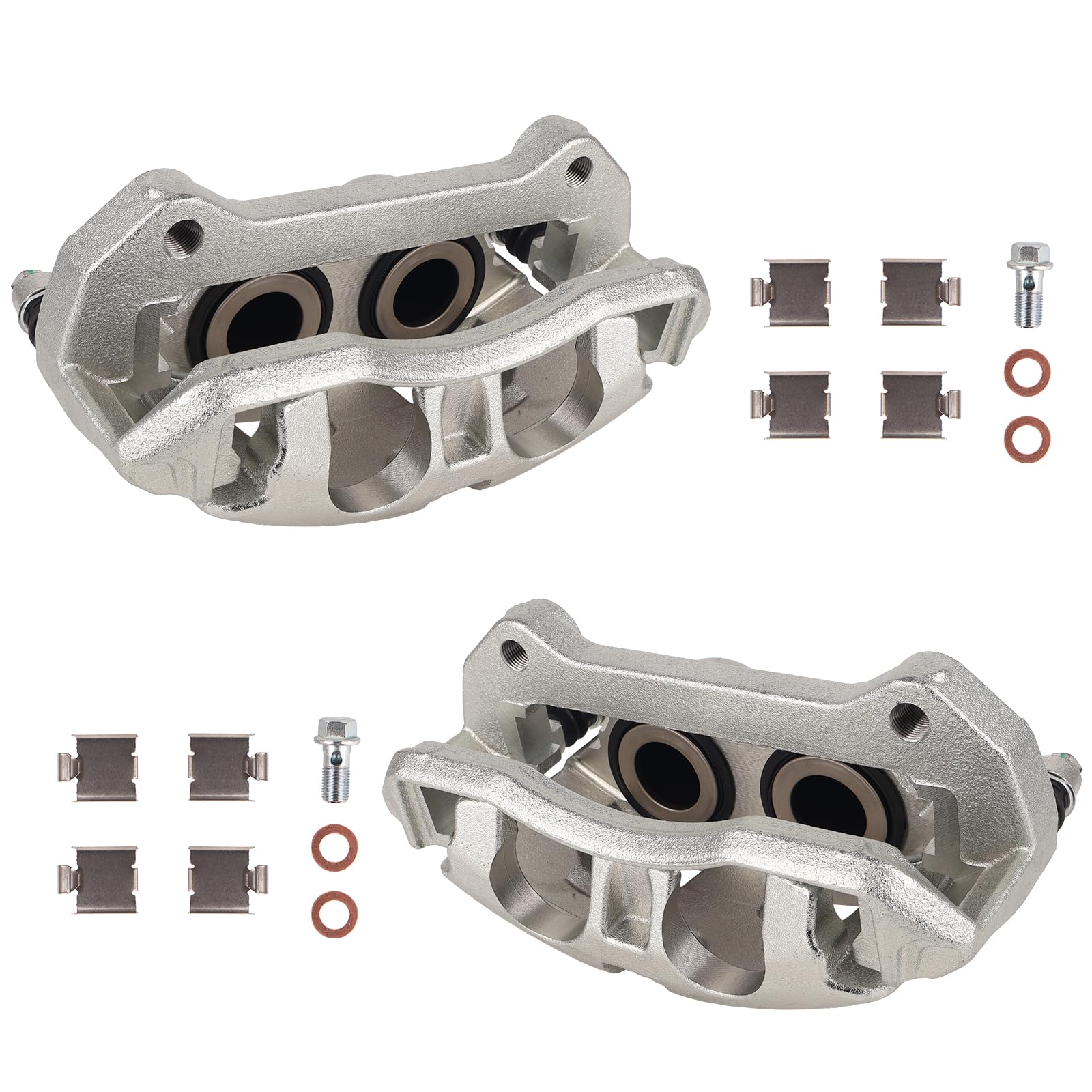 KUSATEC 18B5404 & 18B5405 Front Disc Brake Caliper with Bracket - Compatible with 2012-2016 Ford F-150 & 2011-2013 Lobo - Left & Right Side - Perfect for Off-Roading, Towing, and Daily Commuting