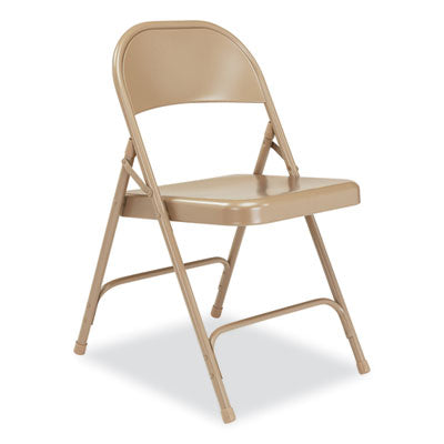 NPS 50 Series Heavy Duty All Steel Folding Chair - 500 lb Weight Capacity - Set of 4 - Perfect for Events, Parties, and Outdoor Gatherings
