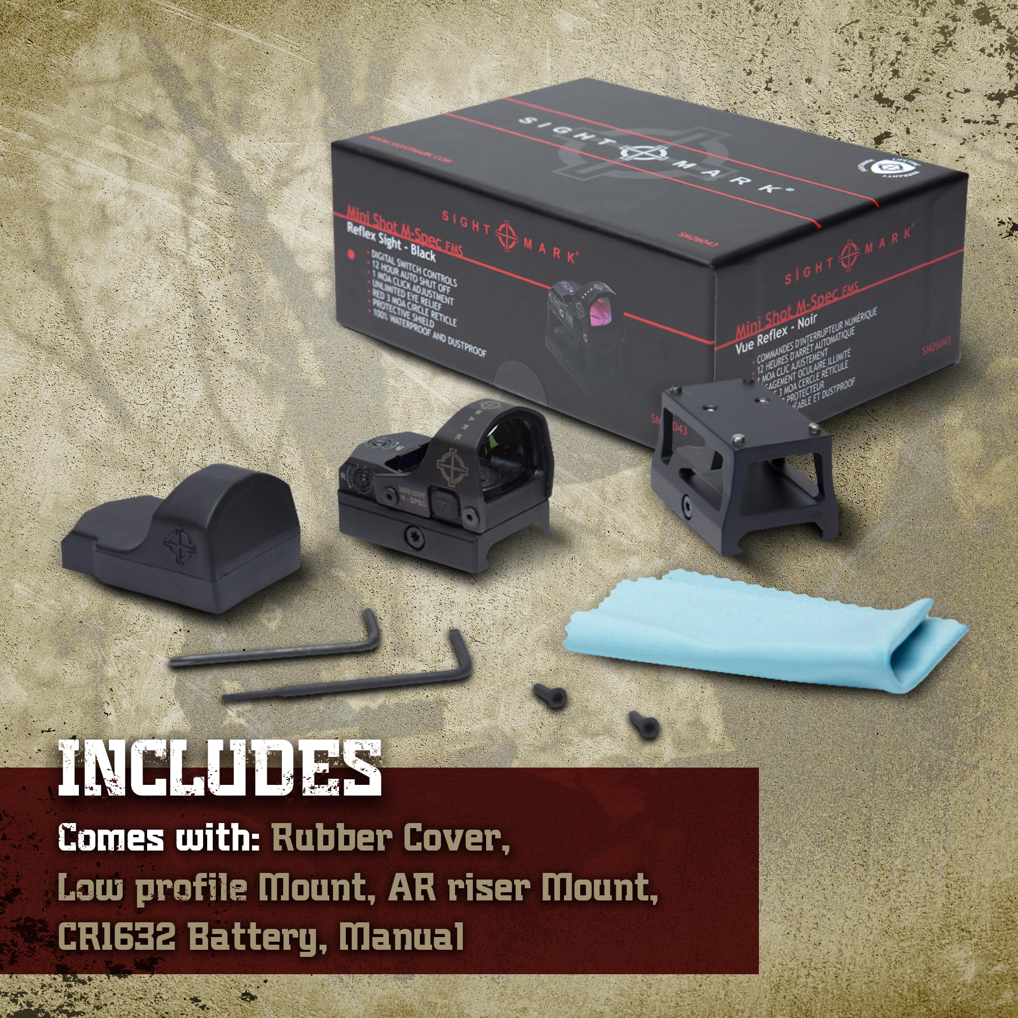 Sightmark Mini Shot M-Spec Reflex Sight - Red Dot Sight for Pistols & Rifles | Quick Target Acquisition | Hunting, Tactical & Home Defense Use