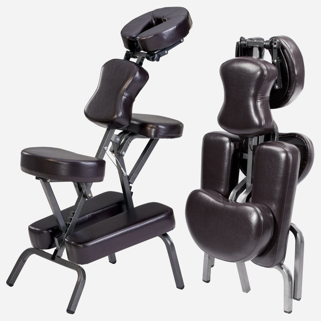 Master Massage® BEDFORD Portable Massage Chair Set - Professional Starter Massage Chair with Coffee Luster Finish | Perfect for Home, Office & Spa Relaxation