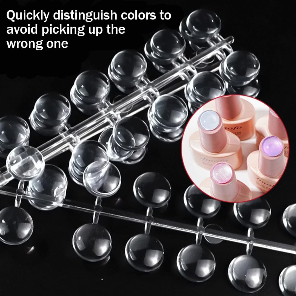 360pcs Nail Polish Swatch Dots - Round False Nail Display Tips with Adhesive Sticker | Nail Color Display Chart for Training & Practicing | Perfect for Salon, DIY Manicures & Nail Art Design