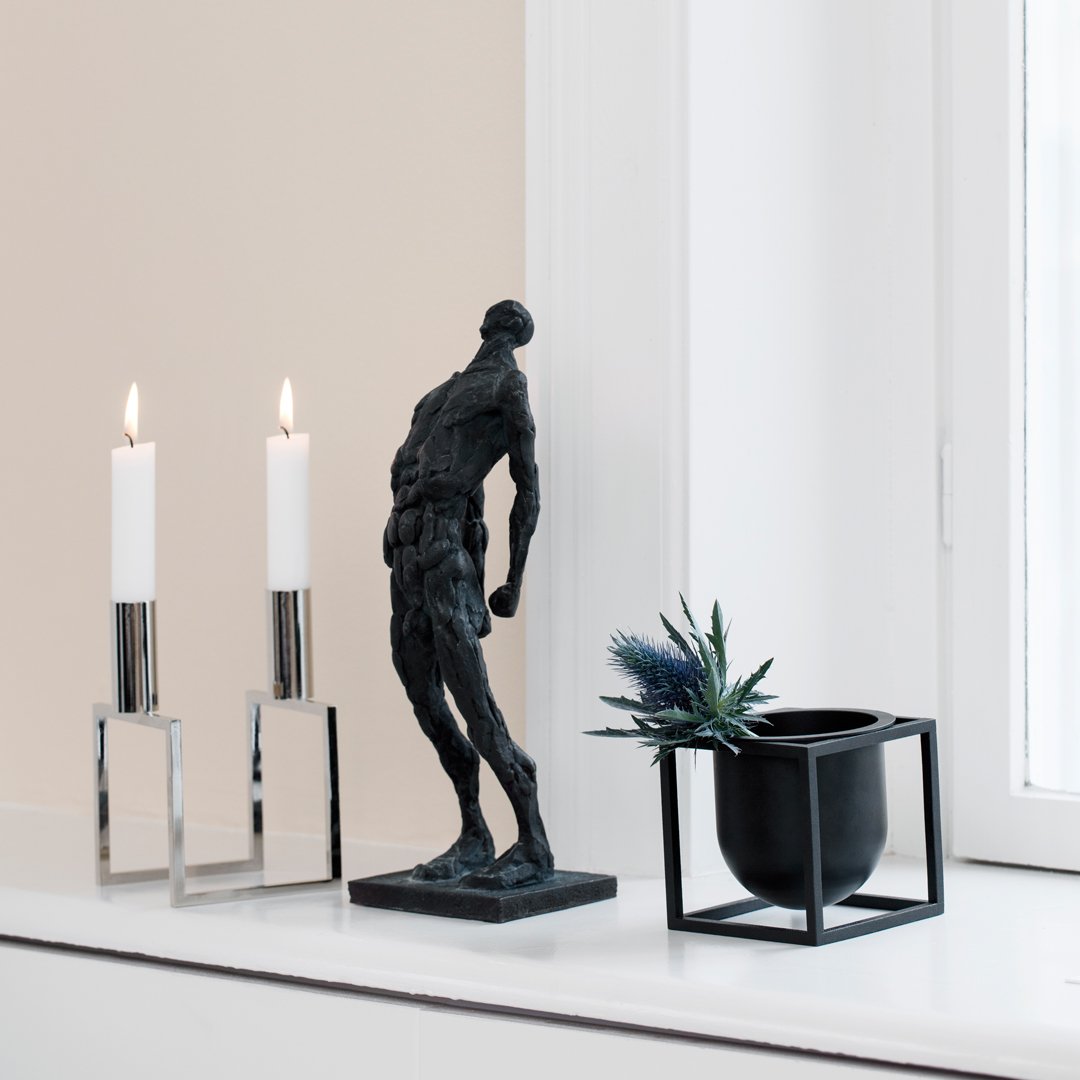 Soren Lassen Kubus Flower Pot - Modern Square Planter for Indoor & Outdoor Plants - Perfect for Home, Office, and Garden Decor