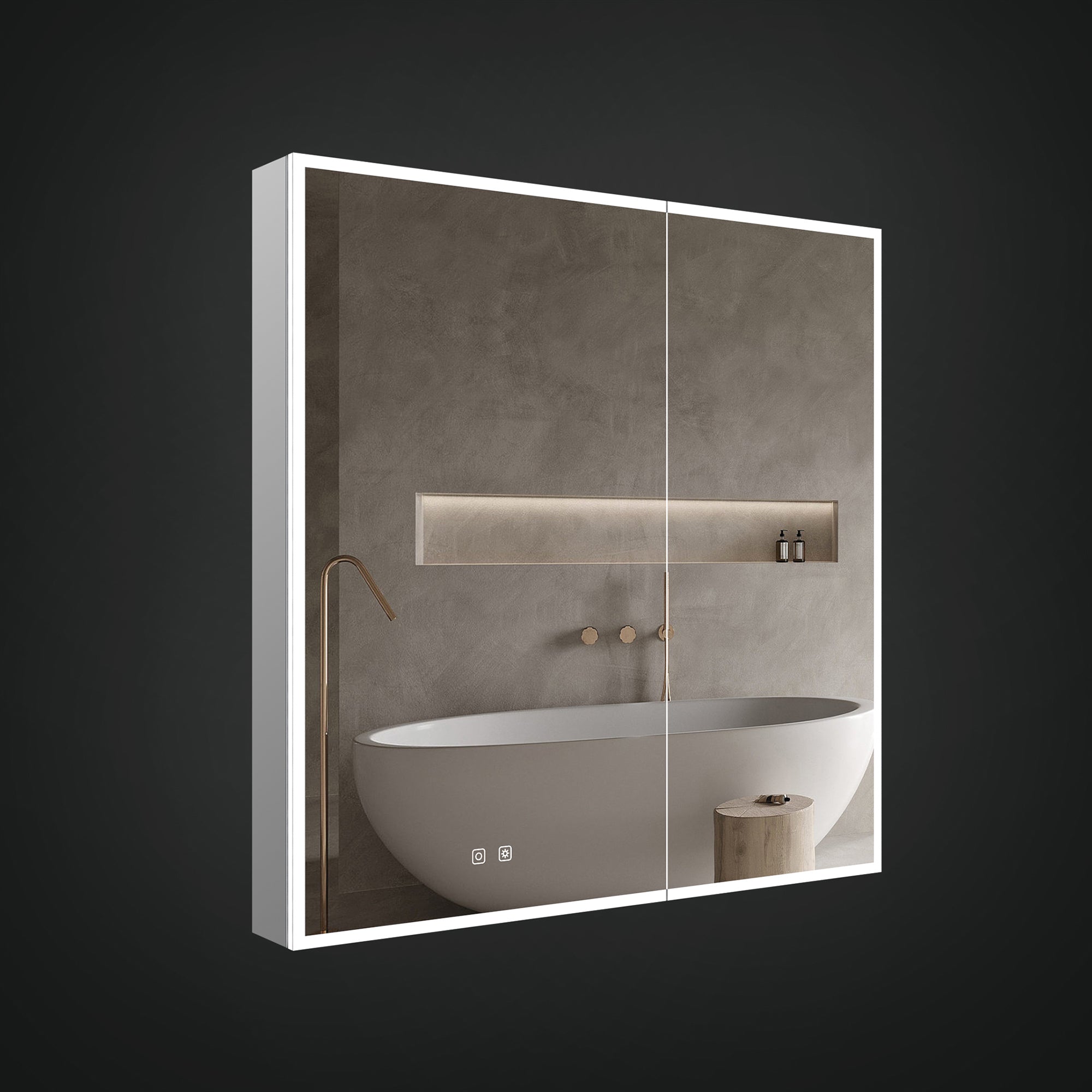 ICO Jackson Medicine Cabinet - Wall Mounted Bathroom Mirror with Storage for Toiletries | Perfect for Bathroom, Bedroom, and Vanity Organization