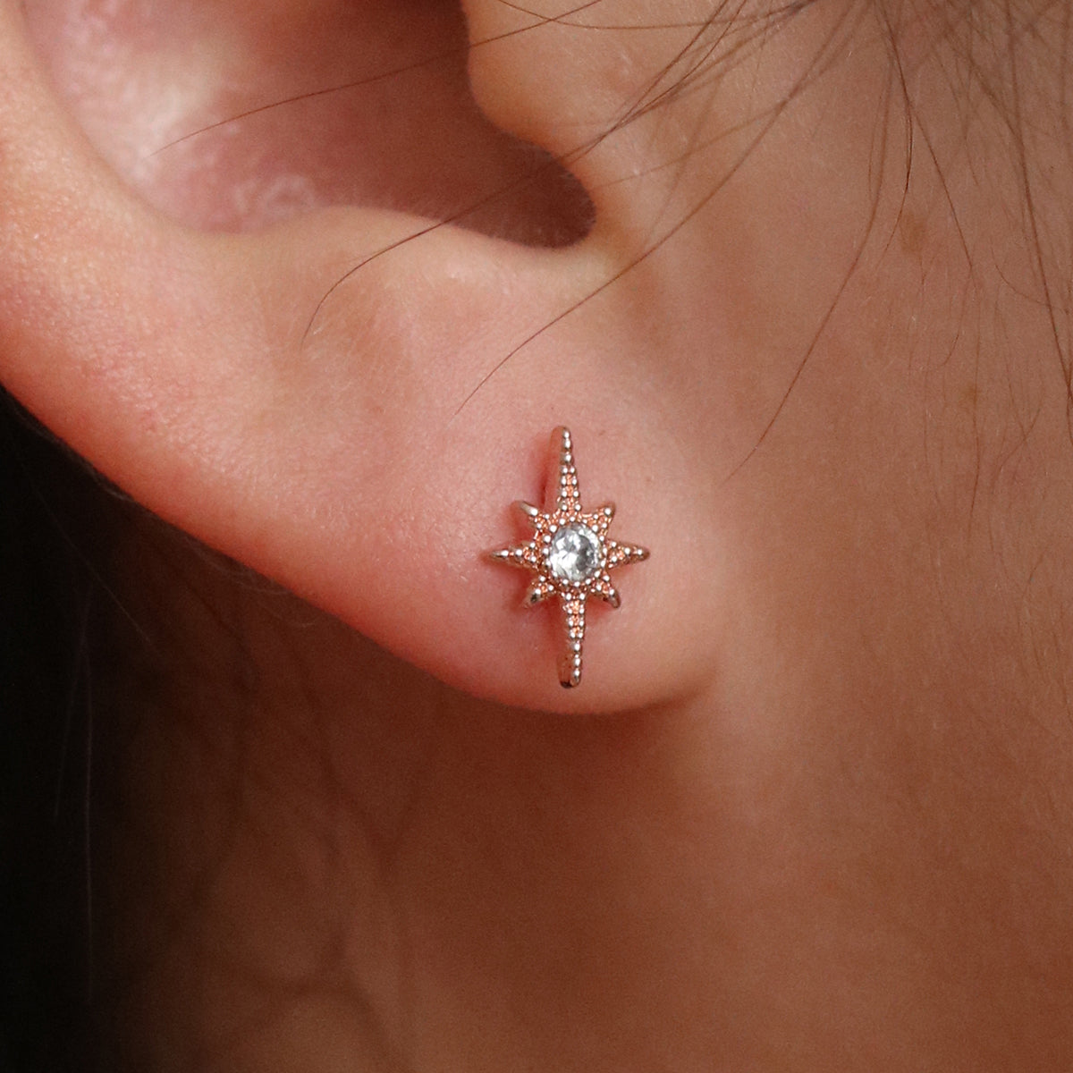 Moon and Star Stud Earrings for Women - Dainty Celestial Jewelry - Perfect for Everyday Wear, Gifts & Special Occasions