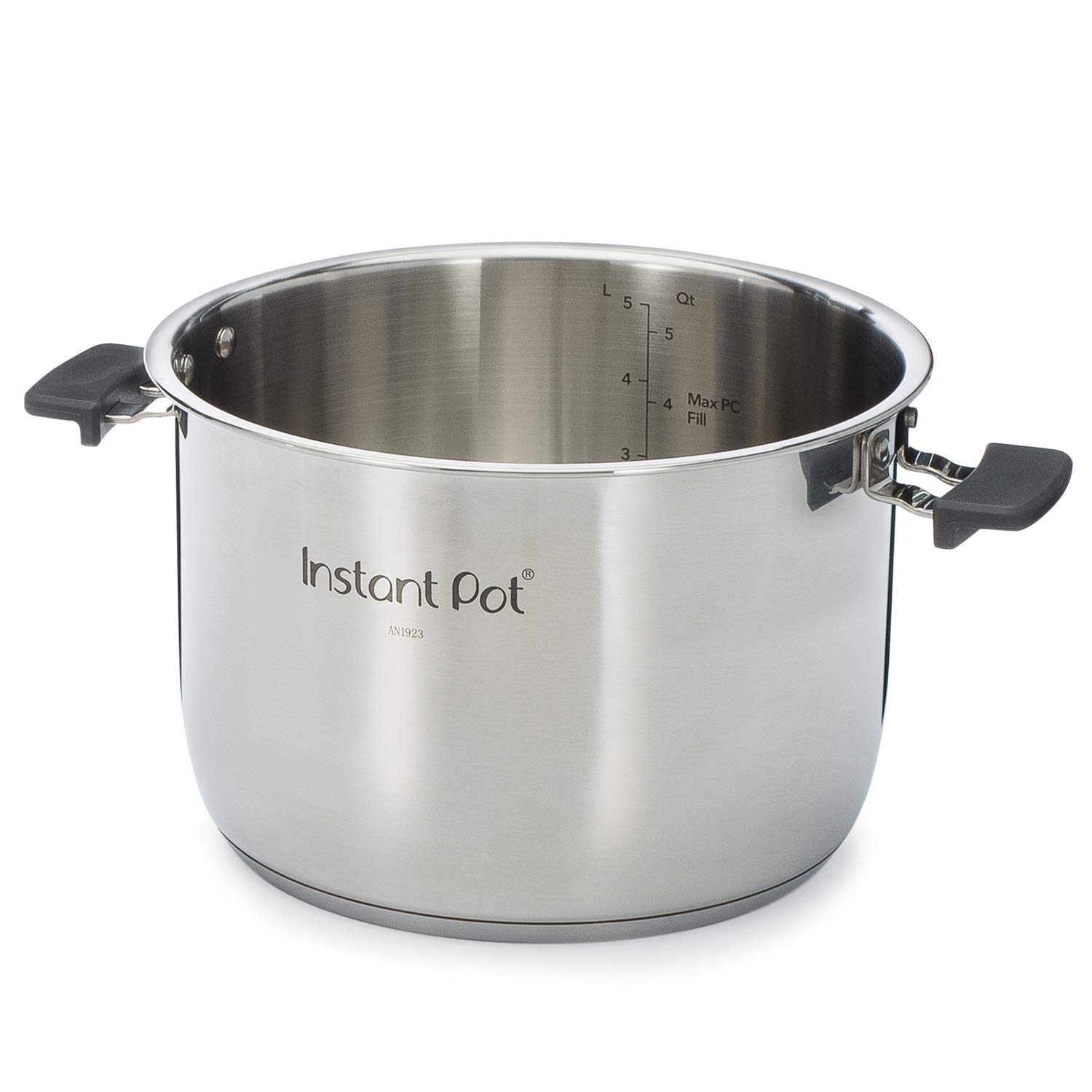 Instant Pot Stainless Steel Inner Cooking Pot with Handles - 6 Quart Replacement Pot for Duo Evo, Pro & Pro Crisp - Polished Surface Rice Cooker Insert - Perfect for Cooking Rice, Soups & Stews - Dishwasher Safe & Durable Stainless Steel