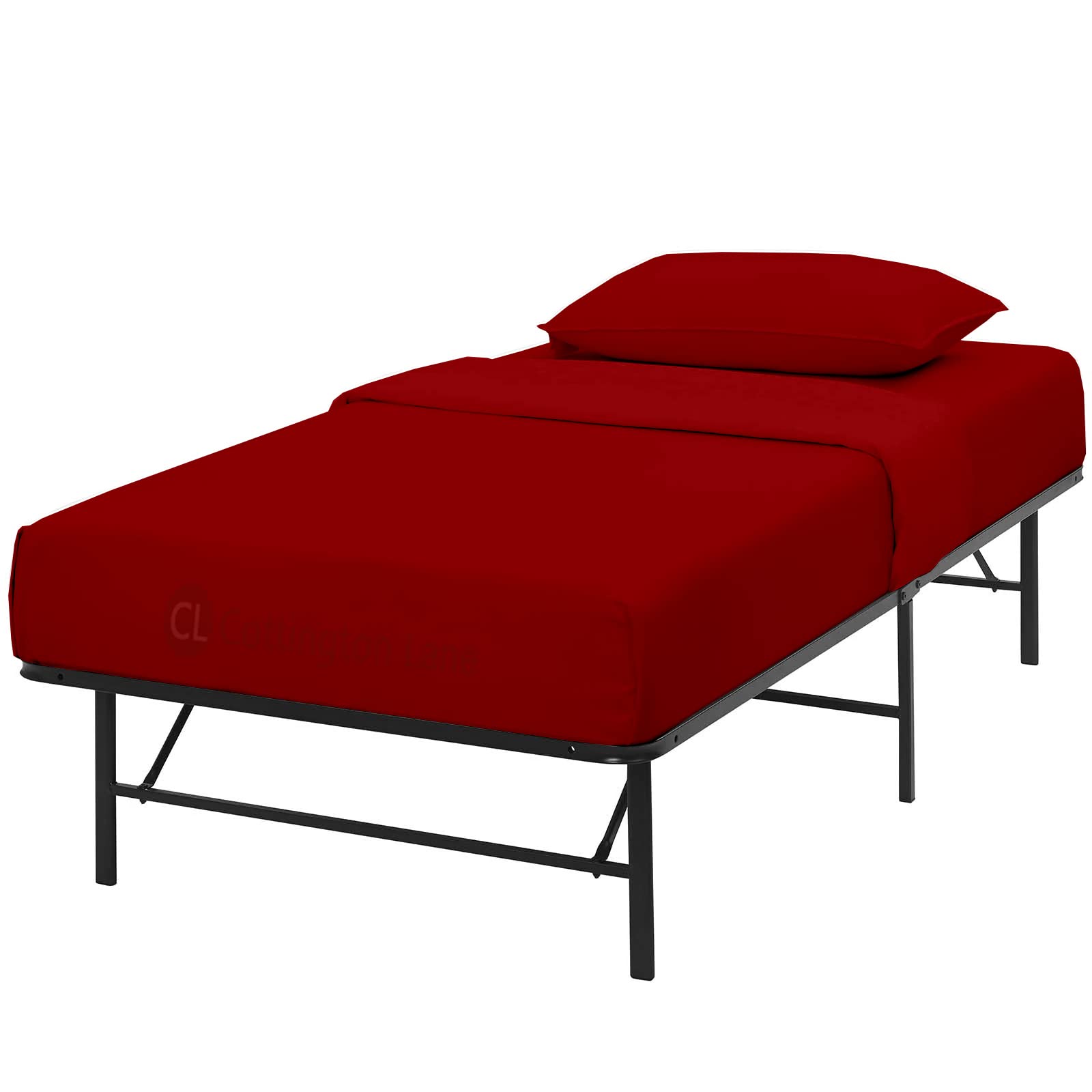 Bunk Bed Sheets Set - 30 x 75 Inch Narrow Twin Size Fitted Sheet - Perfect for Camp Bunk Beds, RV Beds, Guest Rooms & Camping Cots - Soft Burgundy Cotton Sheets for Comfortable Sleep
